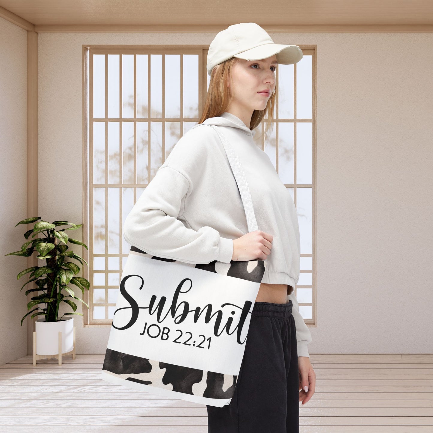 Submit to God's Will – Job 22:21 Scripture-Inspired Designer Travel Bag for Faith-Filled Living and Everyday Encouragement (Double-sided print)