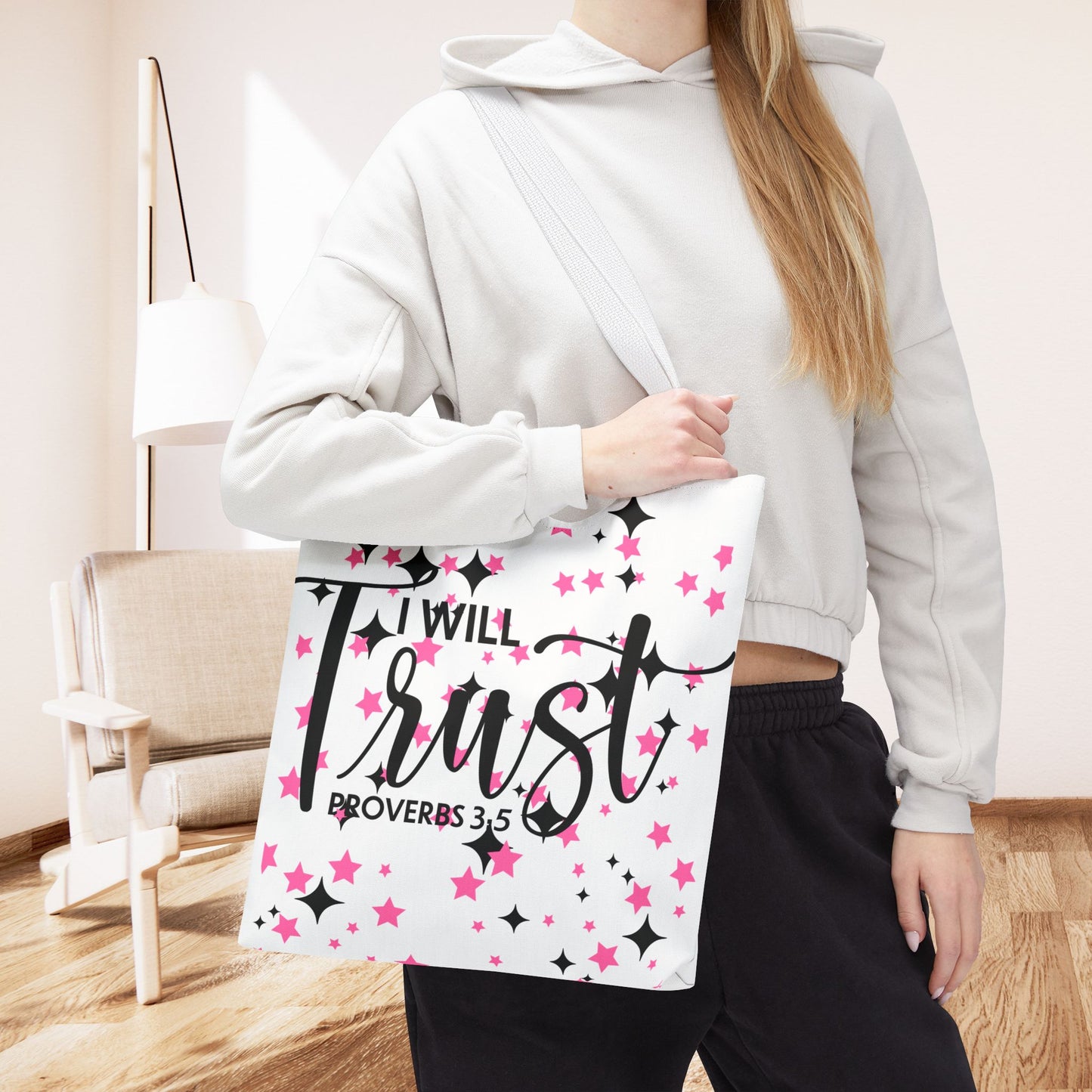 Trust in the Lord Travel Bag – Proverbs 3:5 | Inspirational Designer Carryall for Daily Encouragement(Double-sided print)