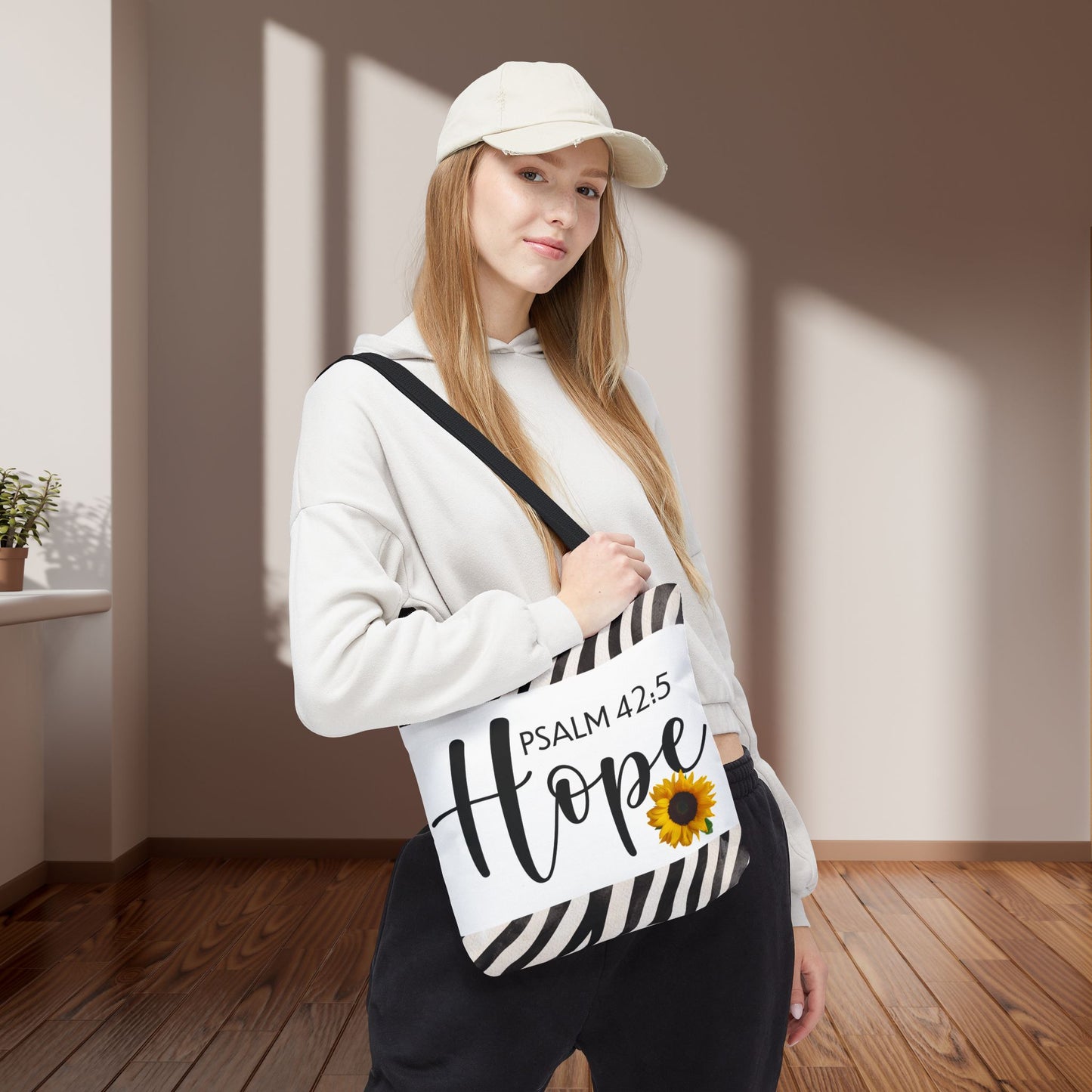 Hope Inspirational Psalm 42:5 TRAVEL Bag - Hopeful Scripture Design Printed on both sides great for gifting or everyday wear