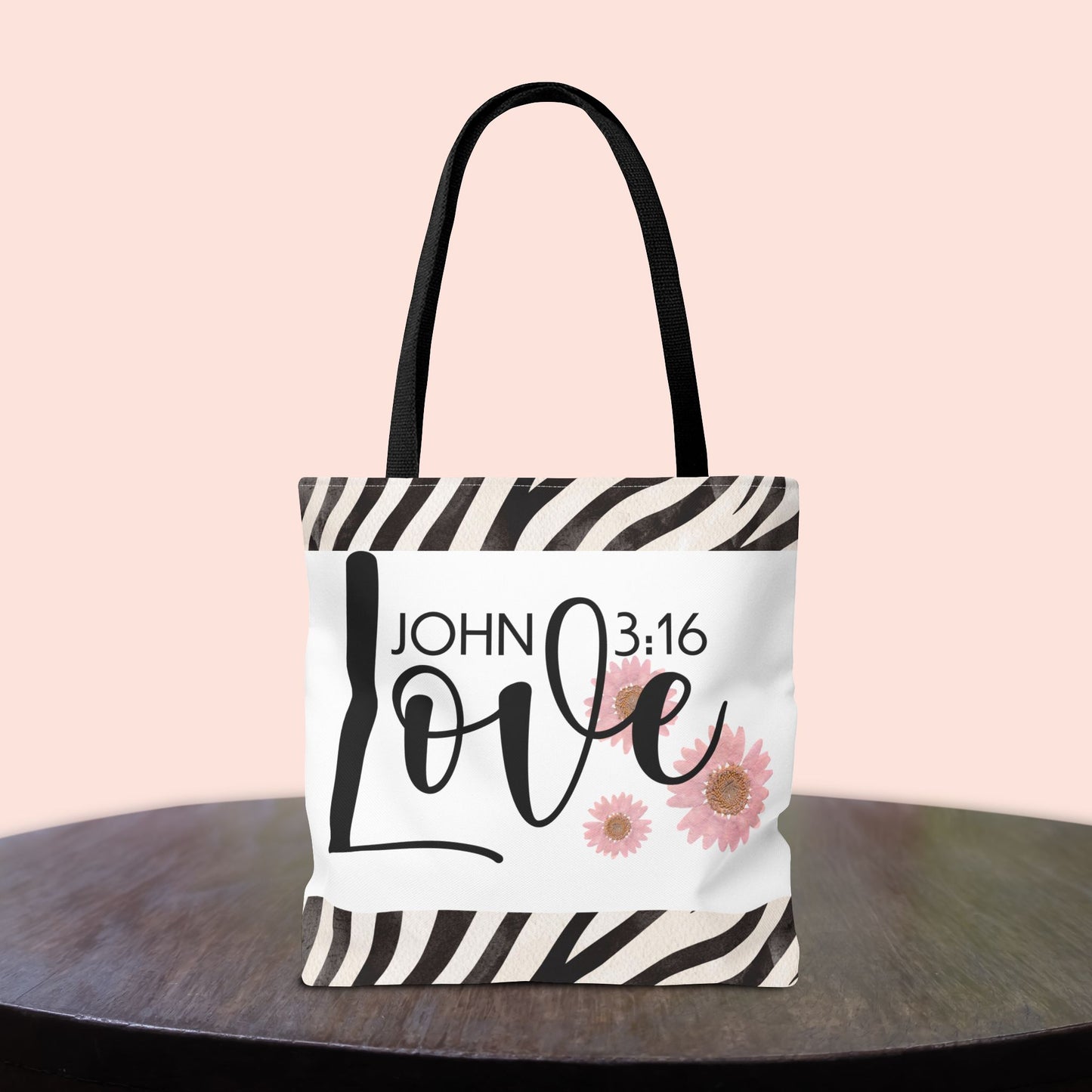Love Unconditional Travel Bag – Inspired by John 3:16 | Faith-Filled Elegance for Everyday Use Double sided print