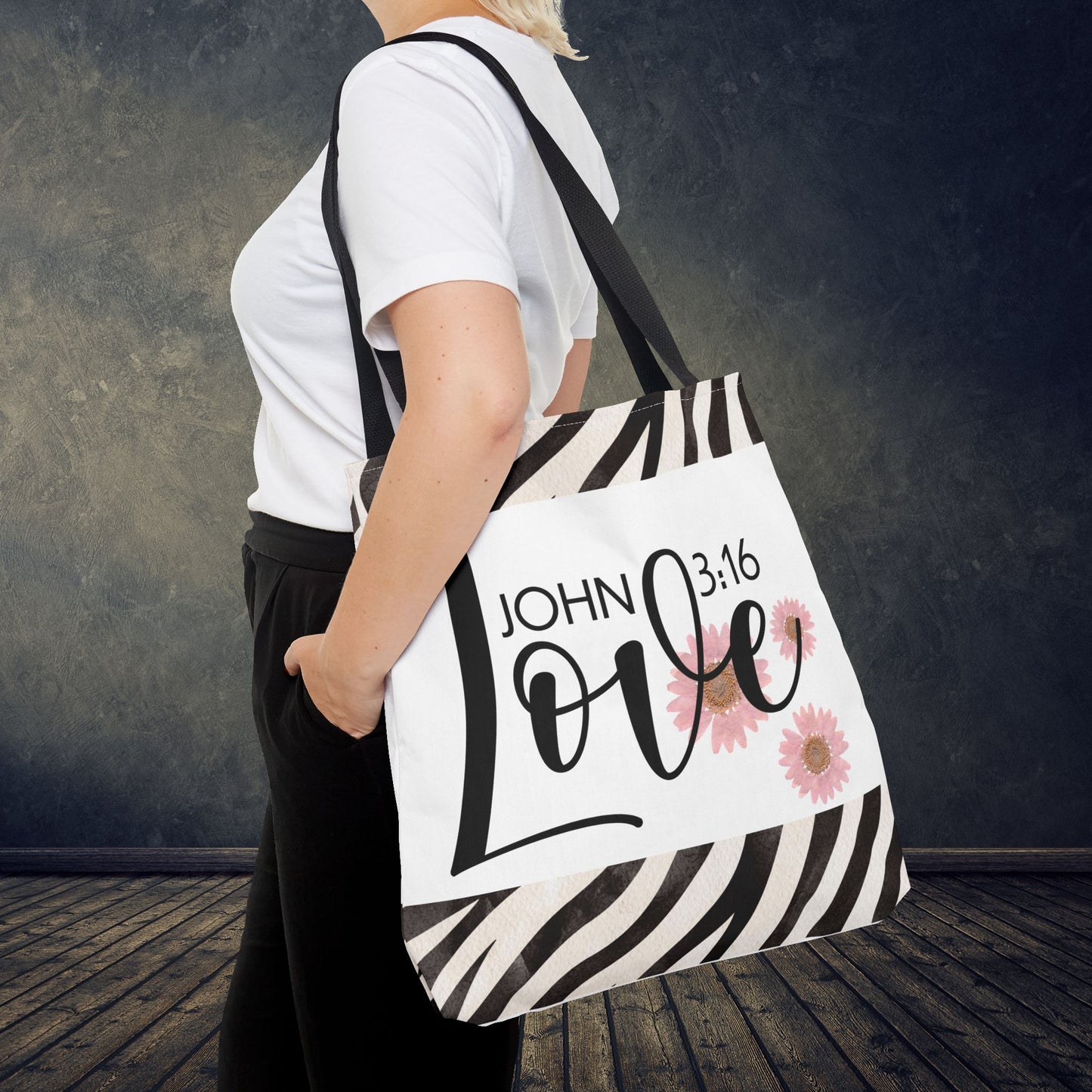 Love Unconditional Travel Bag – Inspired by John 3:16 | Faith-Filled Elegance for Everyday Use Double sided print