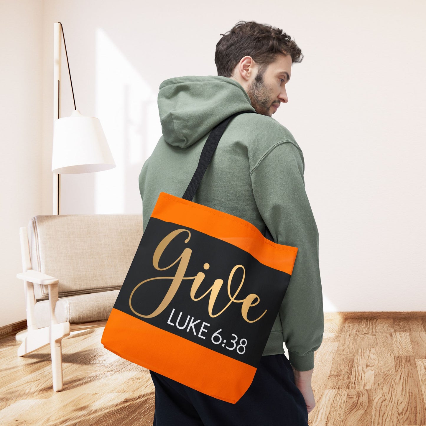 Give to be Given Travel Tote bag - 'Give' Luke 6:38 - Stylish & Functional Carryall Printed on both sides