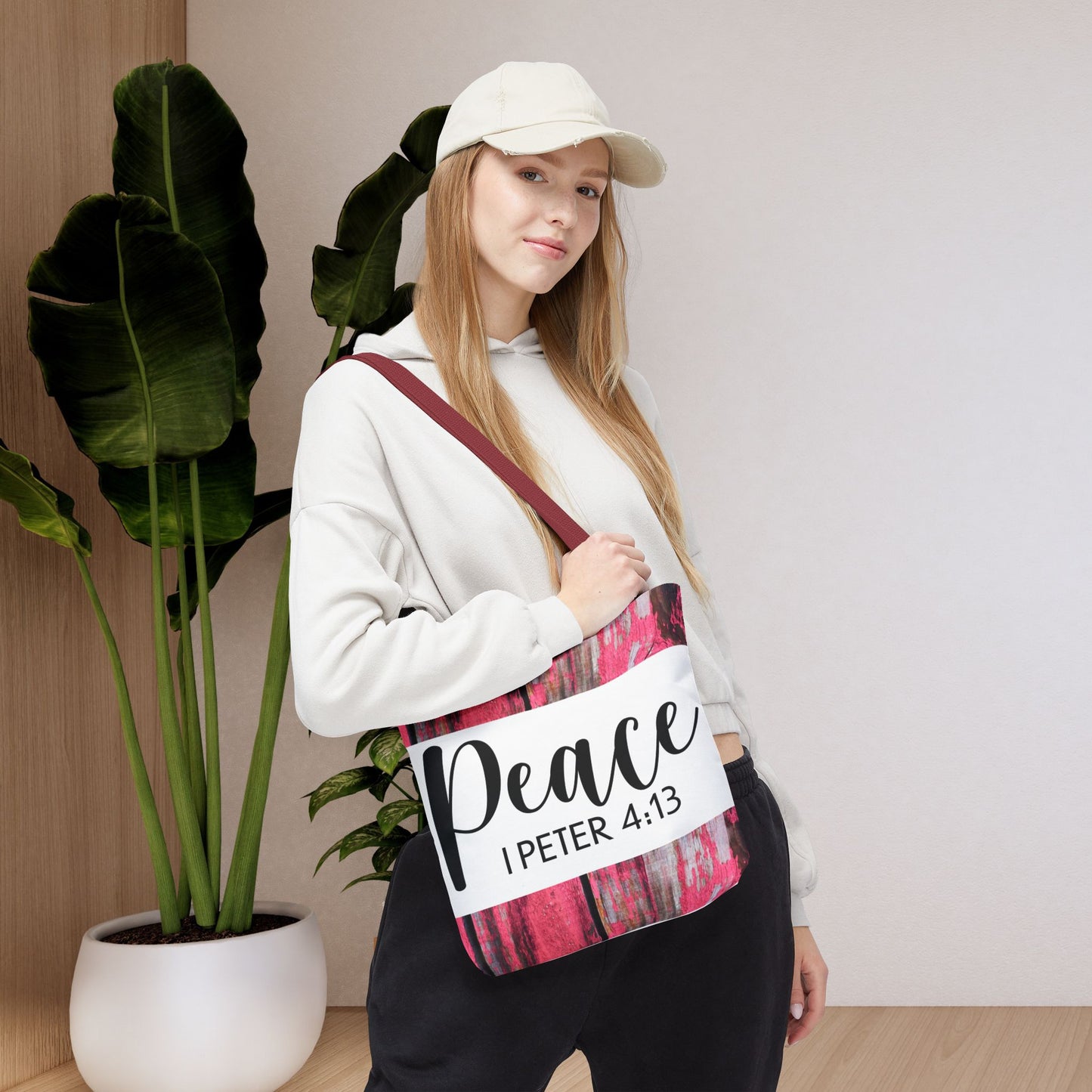 Joy in the fire Peace 1 Peter 4:13 Designer Travel Bag Scripture Design (Double sided print)
