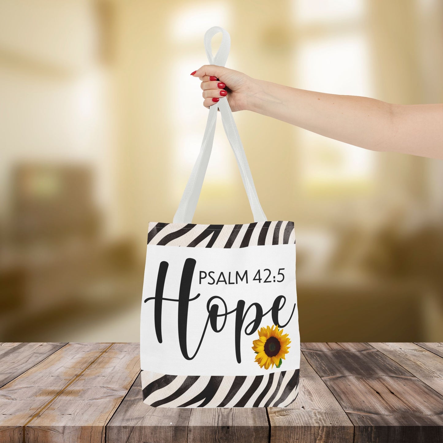 Hope Inspirational Psalm 42:5 TRAVEL Bag - Hopeful Scripture Design Printed on both sides great for gifting or everyday wear