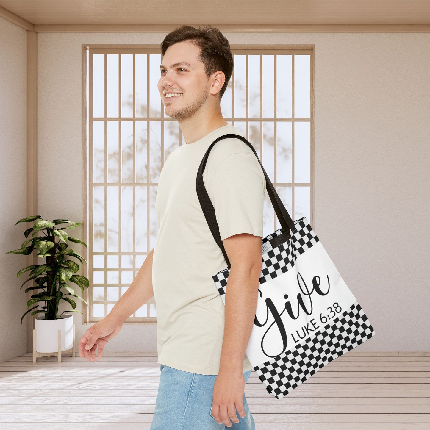 Give Travel Errand Bag – Luke 6:38 Inspirational Scripture Laptop errand bag Give Luke 6:38 designer travel carry bag (Double-sided print)