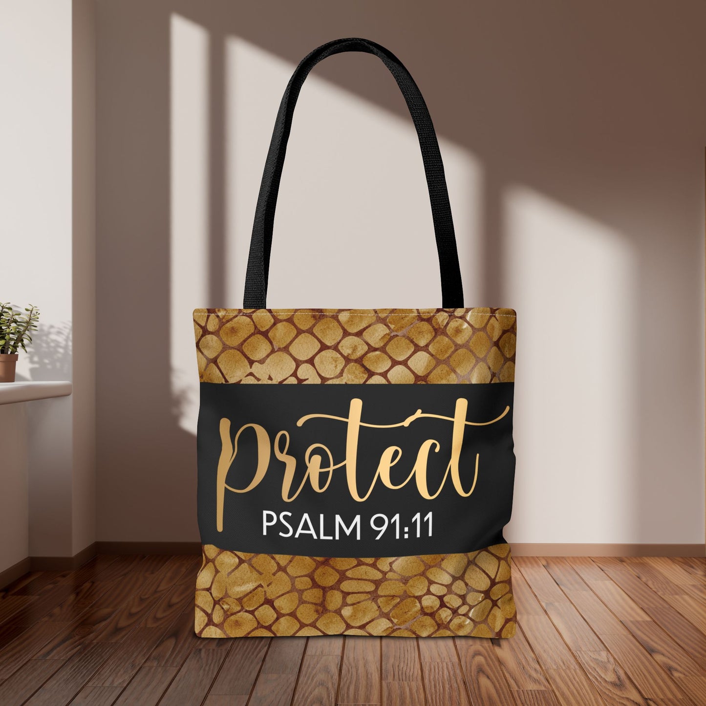 Protect- Psalm 91:11 Bible Scripture Designer Travel Bag-Double-sided print great for gifting