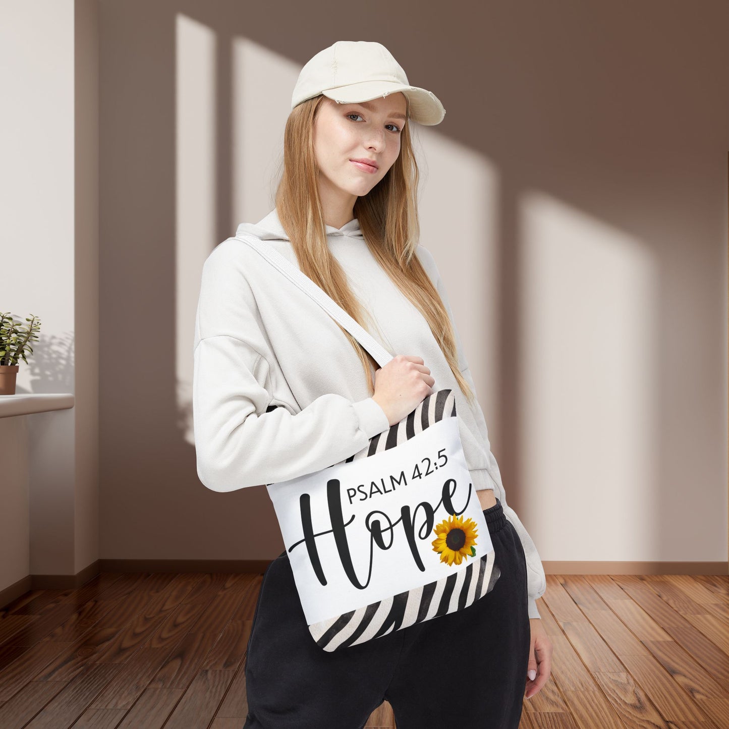 Hope Inspirational Psalm 42:5 TRAVEL Bag - Hopeful Scripture Design Printed on both sides great for gifting or everyday wear