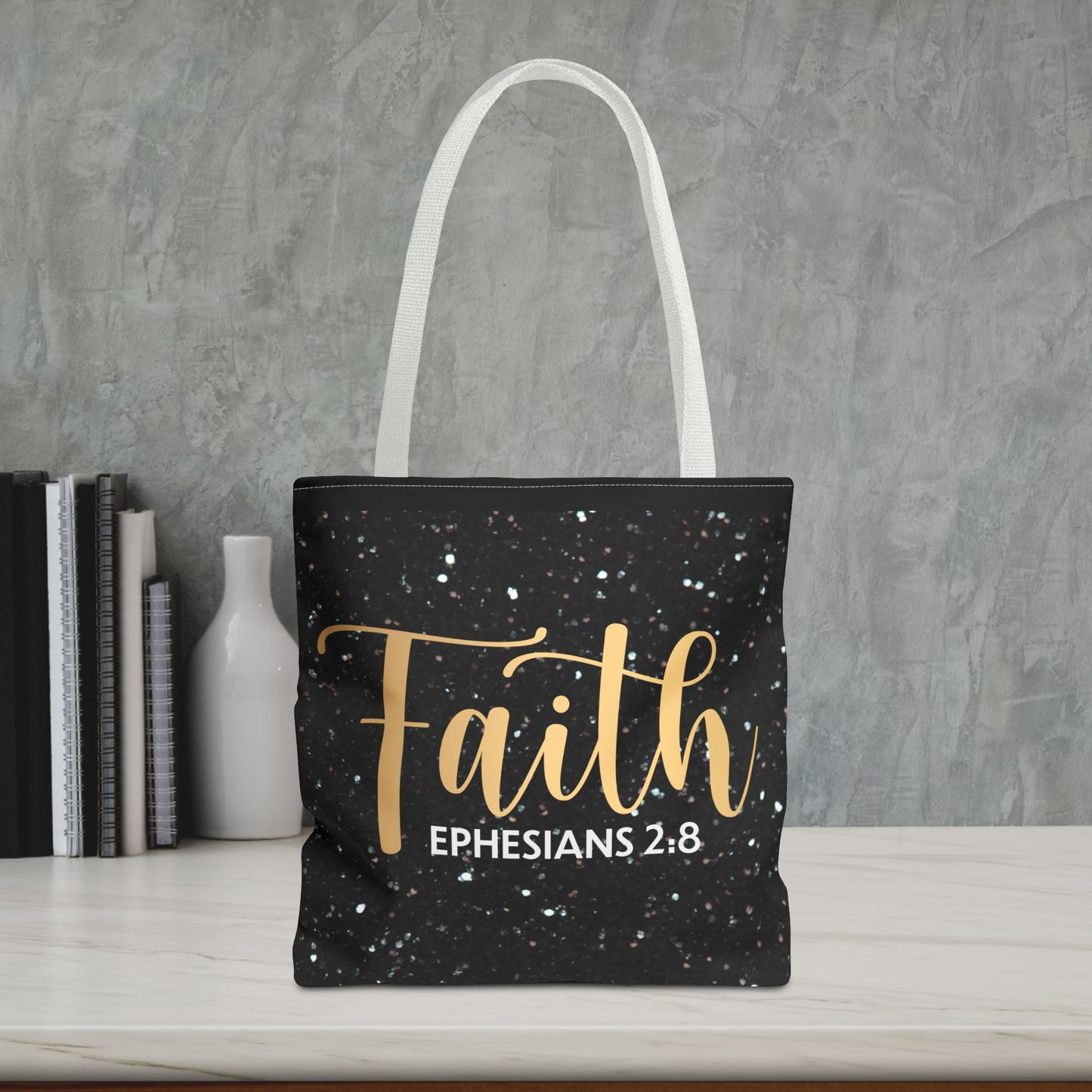 Ephesians 2:8 Travel Bag – Walk in Faith, Live in Grace Faith Tote Bag - Ephesians 2:8