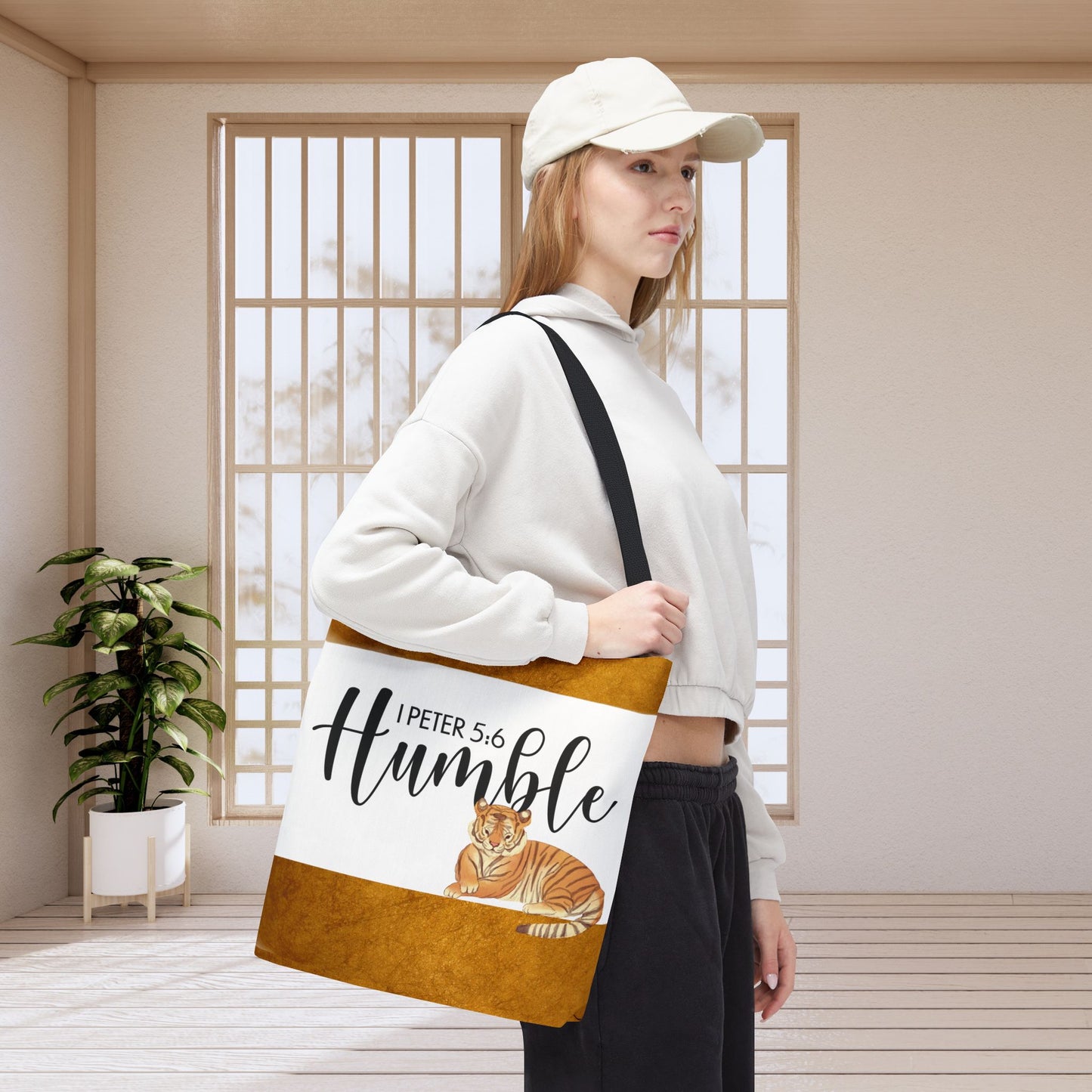 Humble Scripture Inspirational Travel Bag – 1 Peter 5:6 Scripture Design Printed on both sides