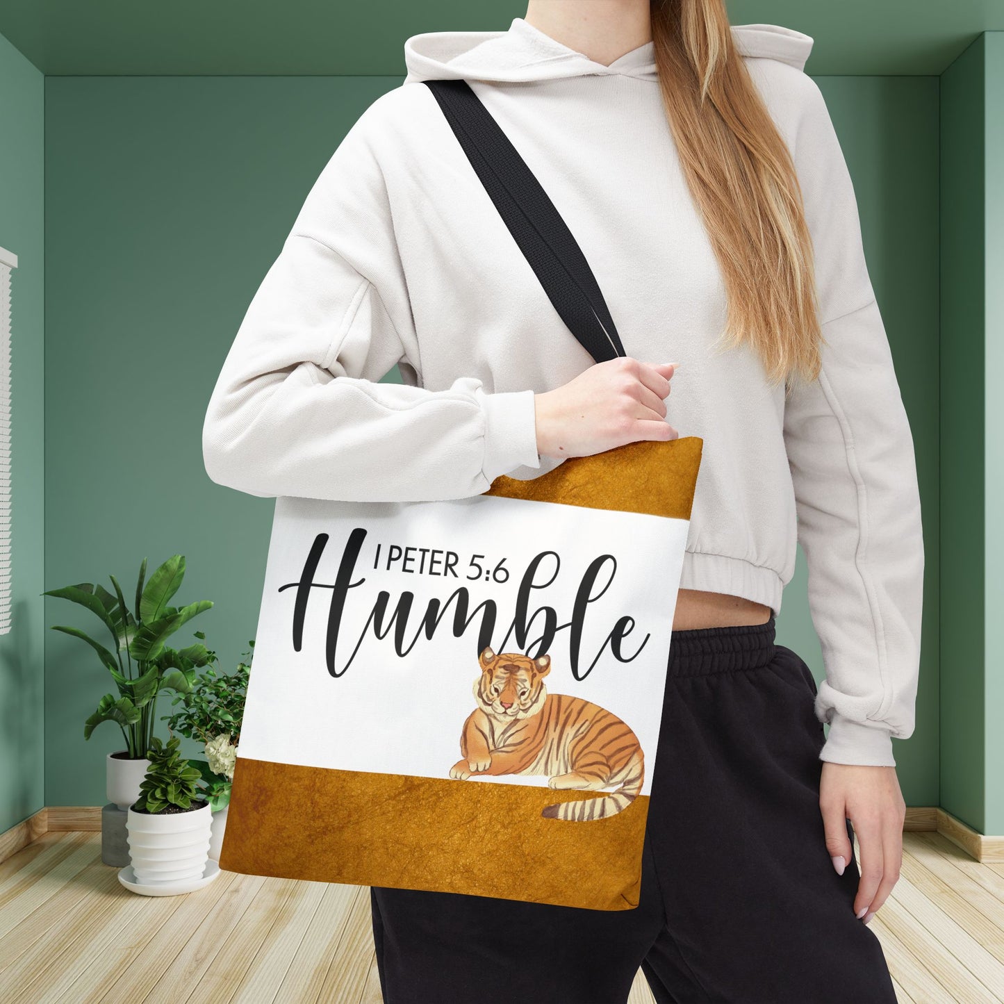 Humble Scripture Inspirational Travel Bag – 1 Peter 5:6 Scripture Design Printed on both sides