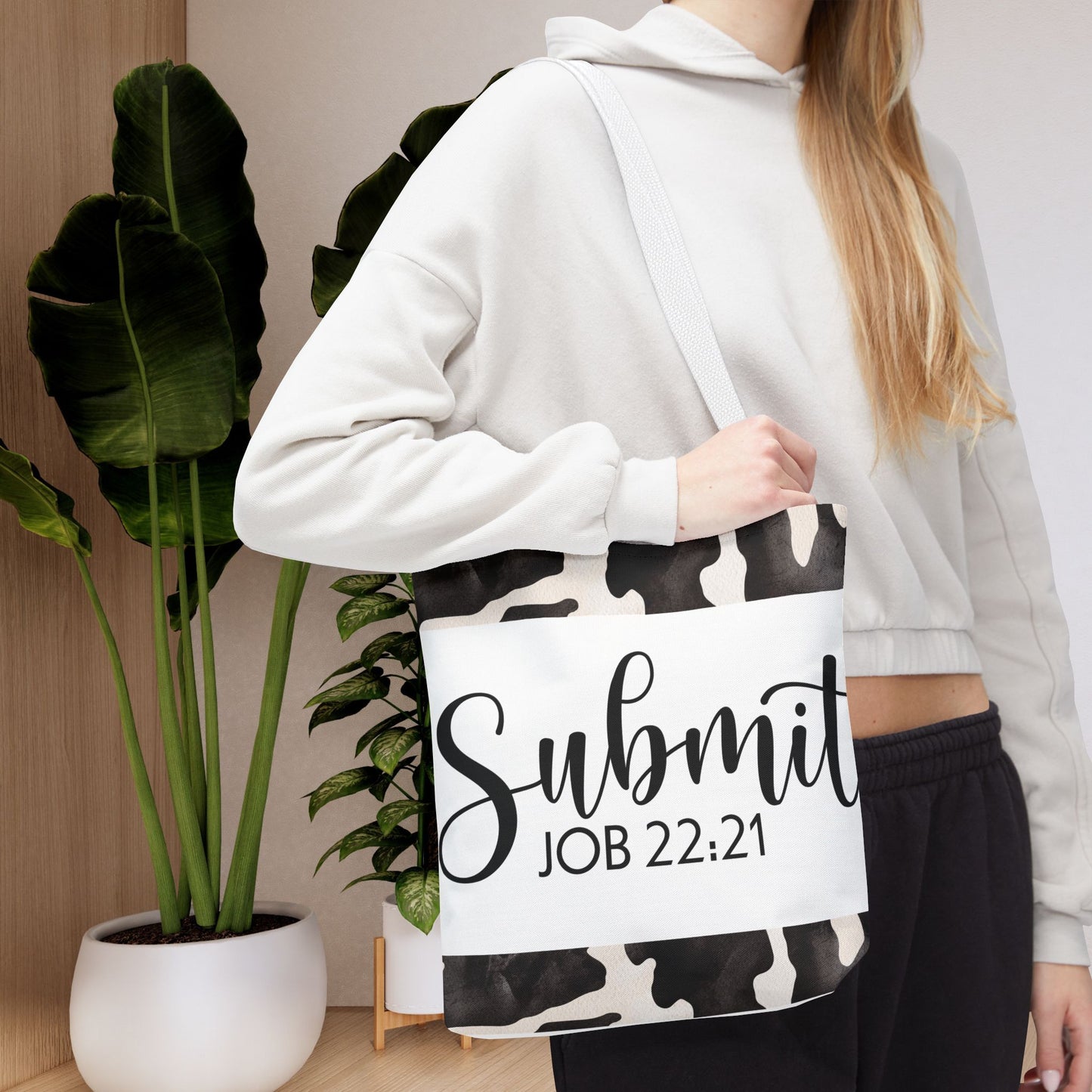 Submit to God's Will – Job 22:21 Scripture-Inspired Designer Travel Bag for Faith-Filled Living and Everyday Encouragement (Double-sided print)