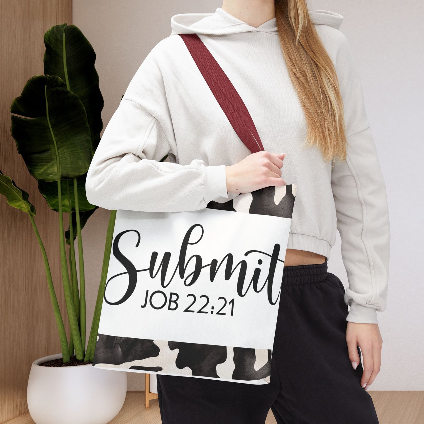 Submit to God's Will – Job 22:21 Scripture-Inspired Designer Travel Bag for Faith-Filled Living and Everyday Encouragement (Double-sided print)