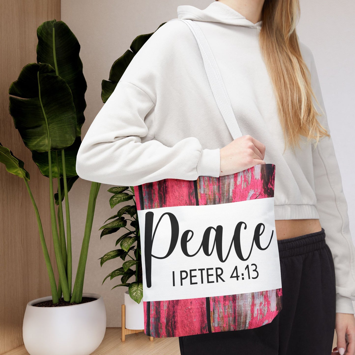 Joy in the fire Peace 1 Peter 4:13 Designer Travel Bag Scripture Design (Double sided print)