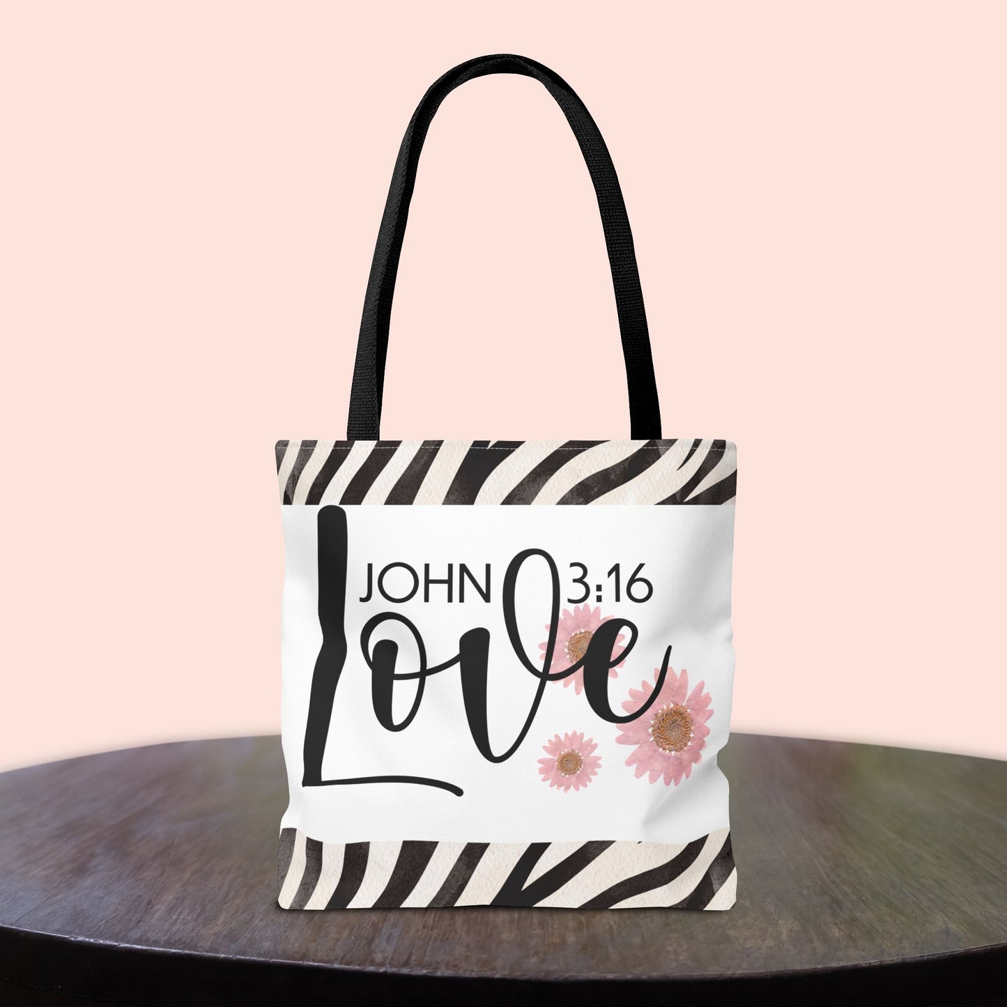Love Unconditional Travel Bag – Inspired by John 3:16 | Faith-Filled Elegance for Everyday Use Double sided print