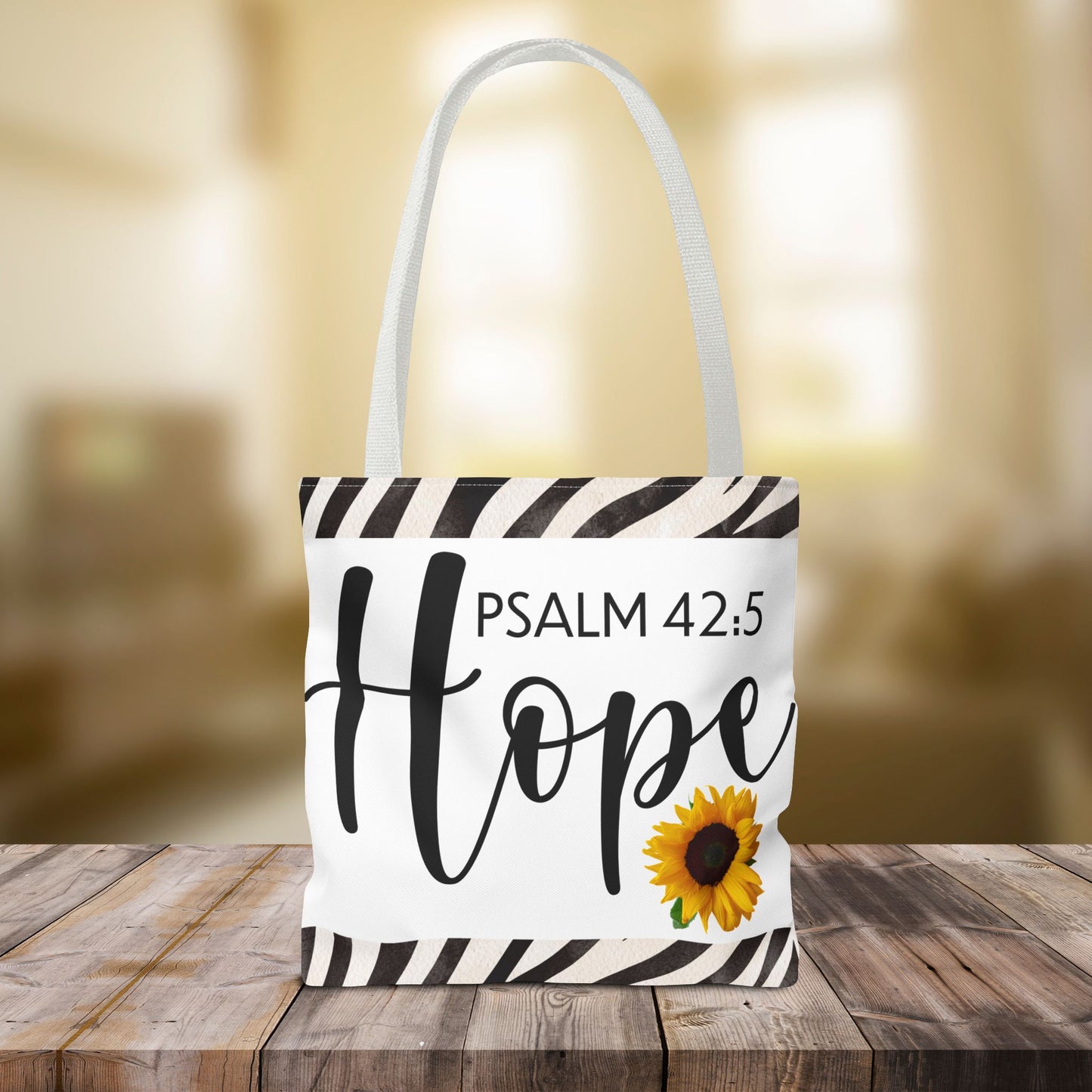 Hope Inspirational Psalm 42:5 TRAVEL Bag - Hopeful Scripture Design Printed on both sides great for gifting or everyday wear