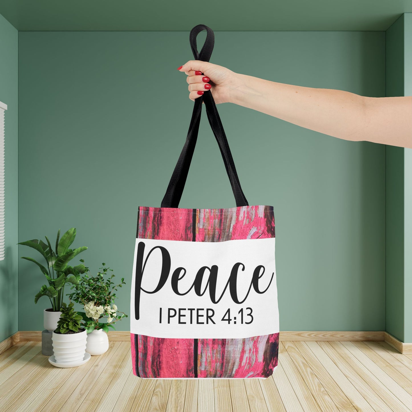 Joy in the fire Peace 1 Peter 4:13 Designer Travel Bag Scripture Design (Double sided print)