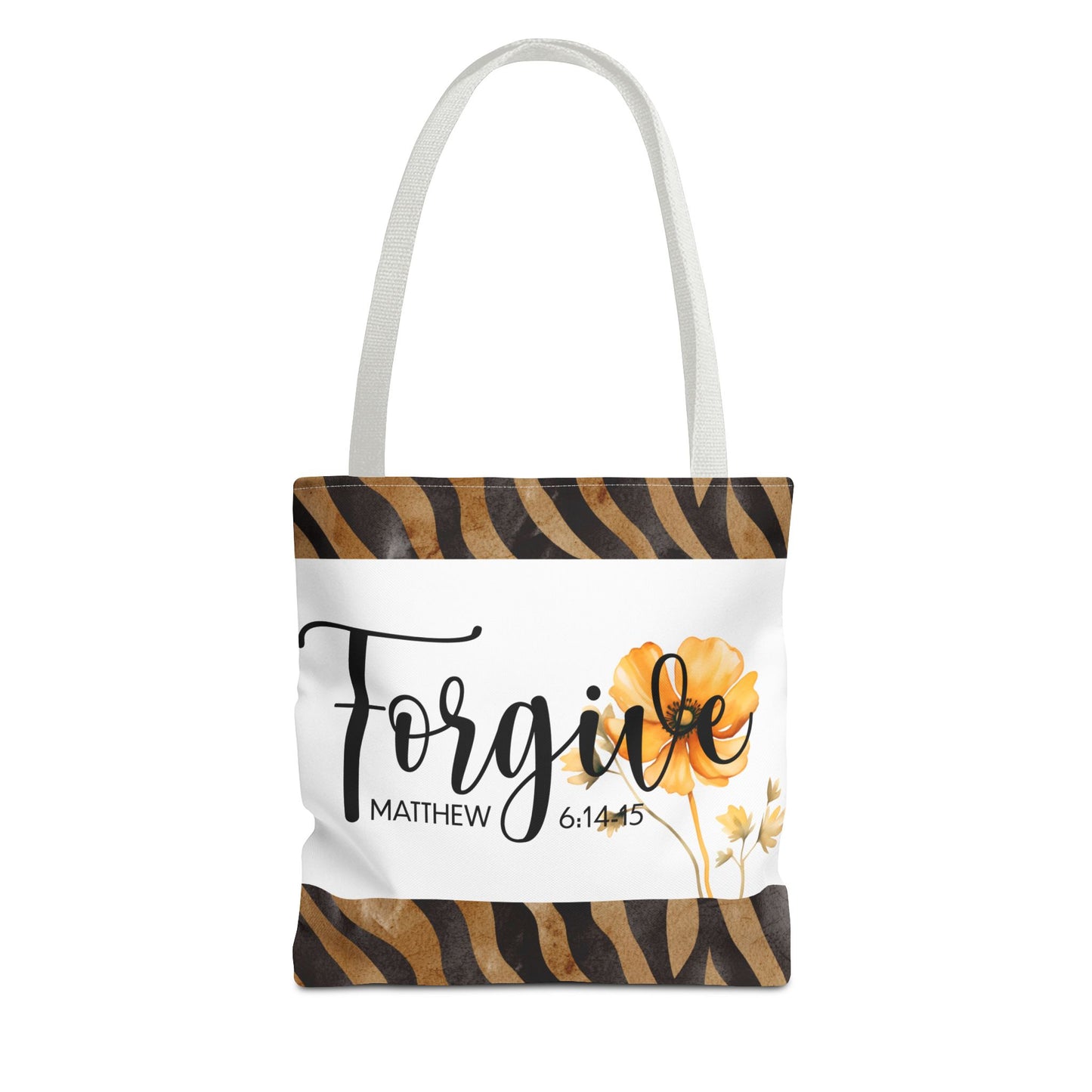 Forgive – Matthew 6:14–15 Scripture Inspirational Travel Errand Bible Bag Stylish and Versatile for Everyday Use (Double-sided print)