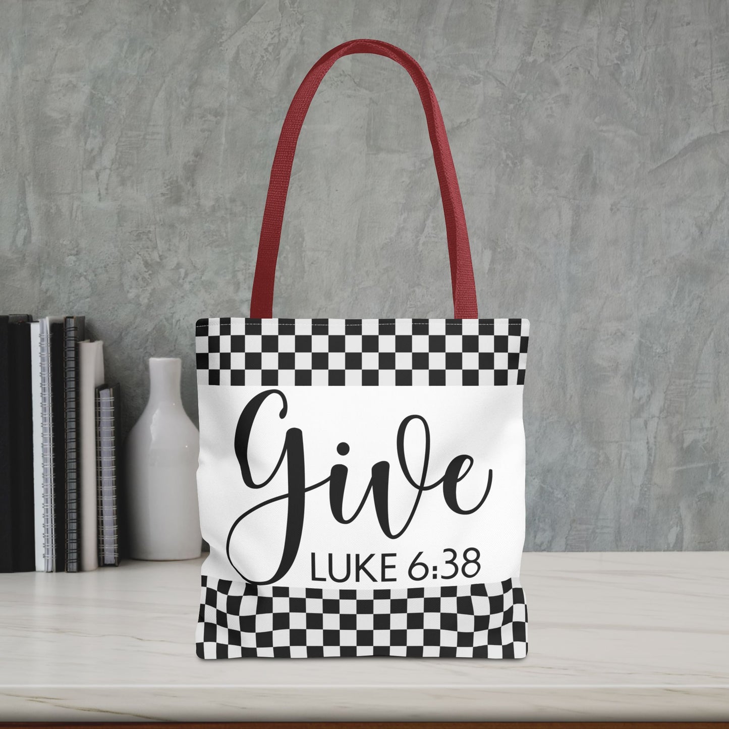 Give Travel Errand Bag – Luke 6:38 Inspirational Scripture Laptop errand bag Give Luke 6:38 designer travel carry bag (Double-sided print)
