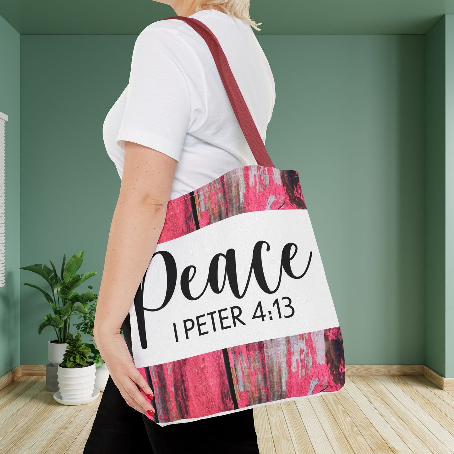 Joy in the fire Peace 1 Peter 4:13 Designer Travel Bag Scripture Design (Double sided print)