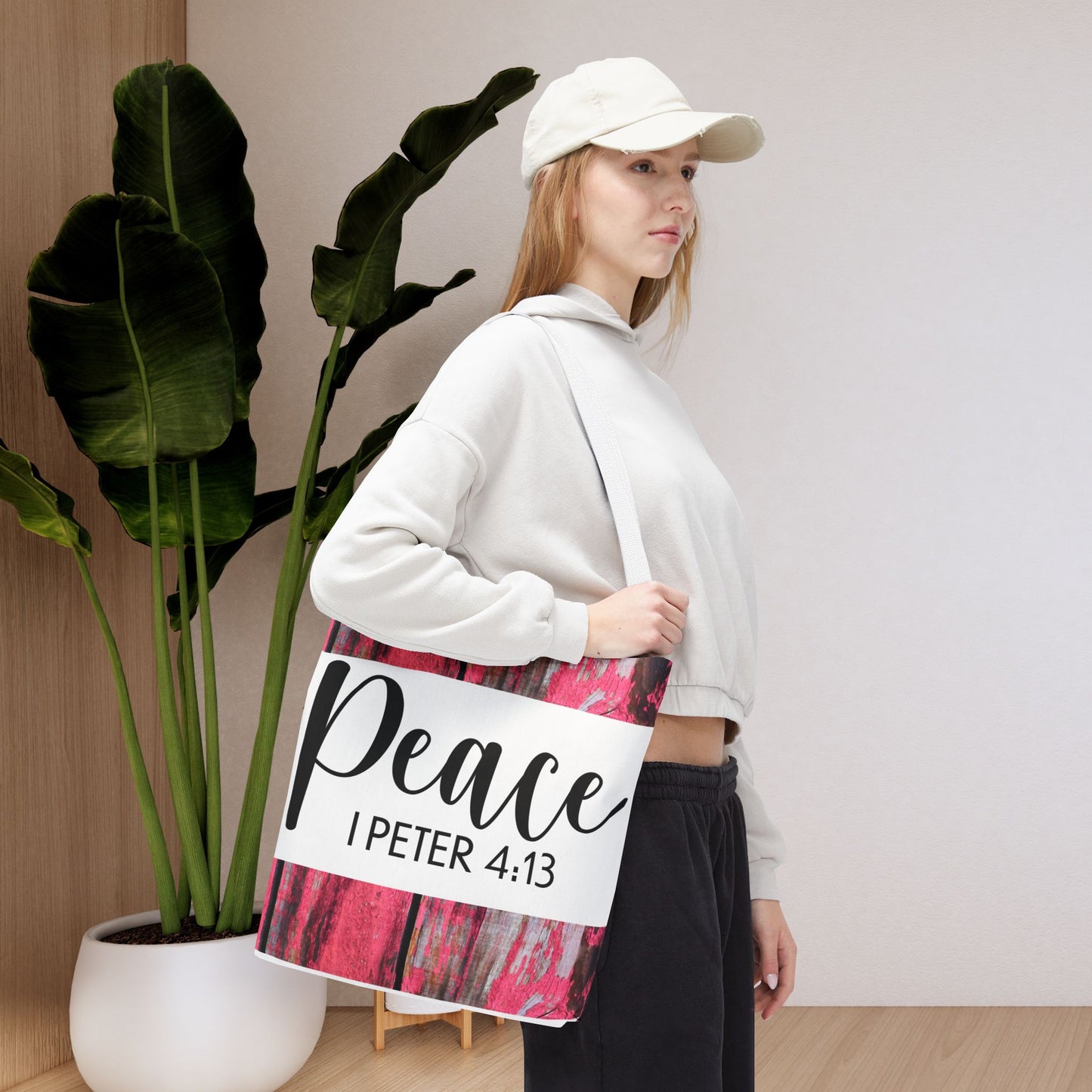 Joy in the fire Peace 1 Peter 4:13 Designer Travel Bag Scripture Design (Double sided print)