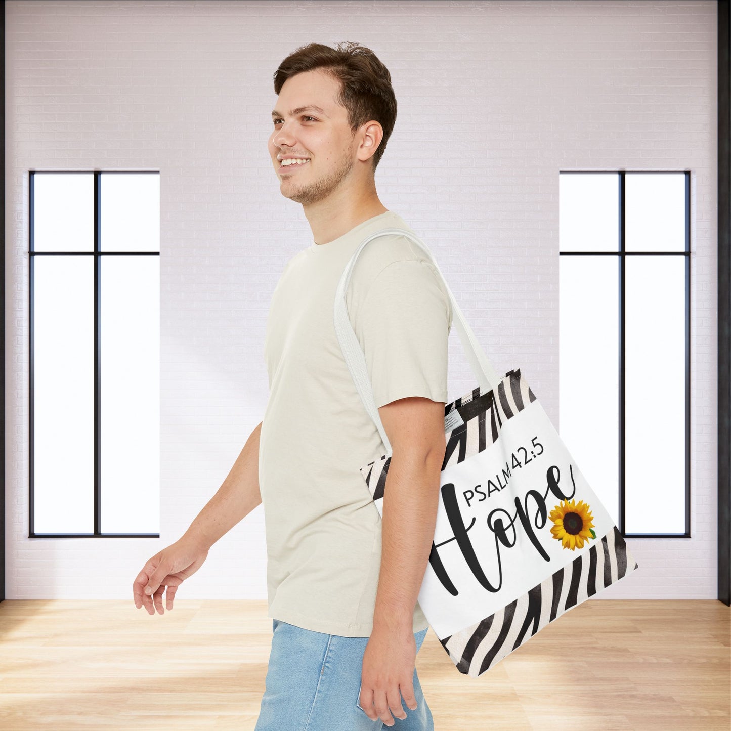 Hope Inspirational Psalm 42:5 TRAVEL Bag - Hopeful Scripture Design Printed on both sides great for gifting or everyday wear