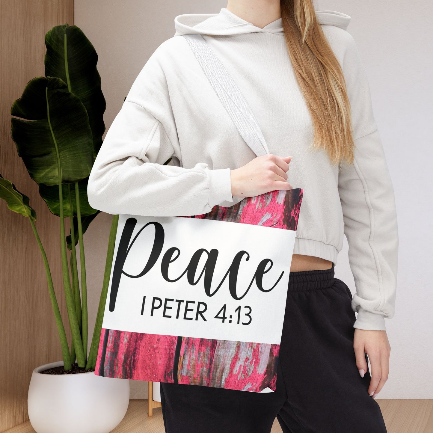 Joy in the fire Peace 1 Peter 4:13 Designer Travel Bag Scripture Design (Double sided print)