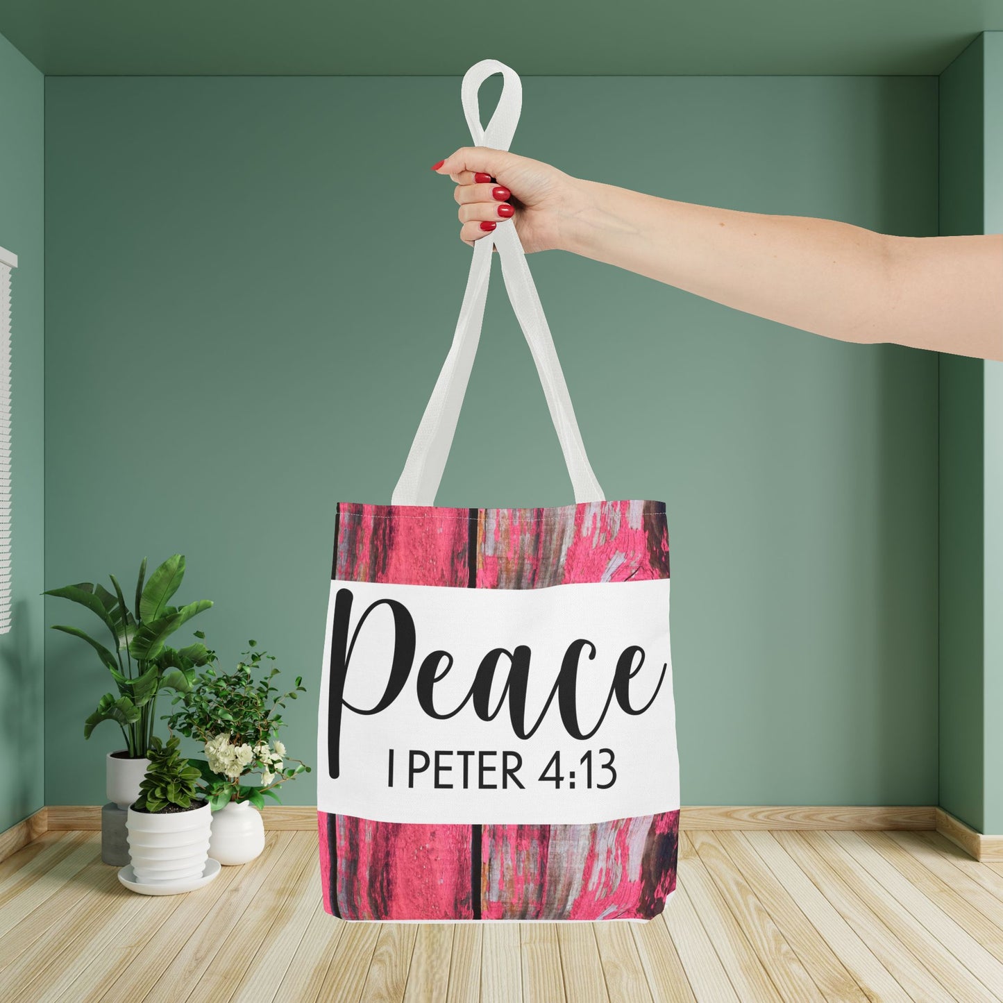 Joy in the fire Peace 1 Peter 4:13 Designer Travel Bag Scripture Design (Double sided print)