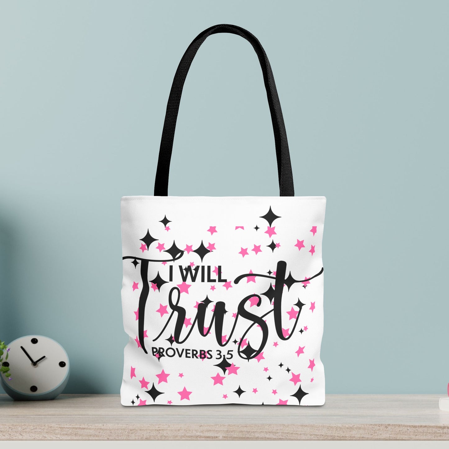 Trust in the Lord Travel Bag – Proverbs 3:5 | Inspirational Designer Carryall for Daily Encouragement(Double-sided print)