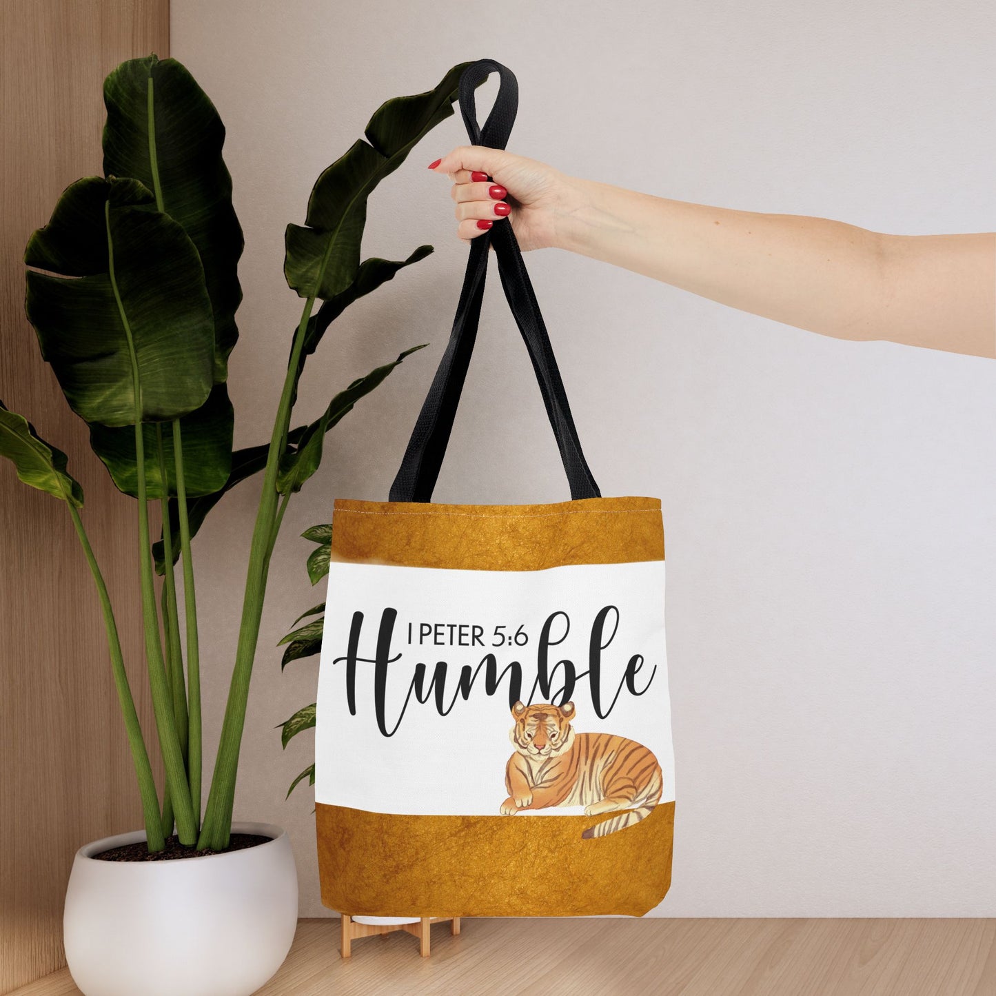 Humble Scripture Inspirational Travel Bag – 1 Peter 5:6 Scripture Design Printed on both sides