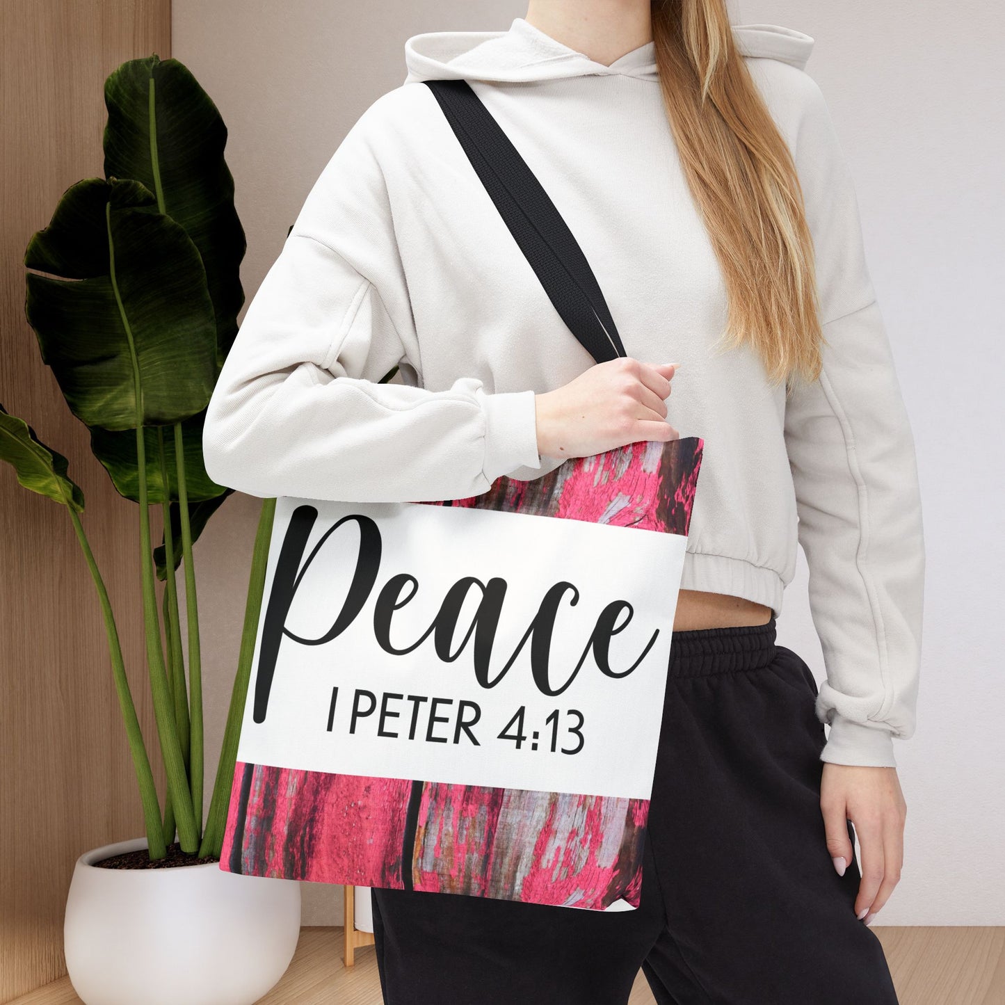 Joy in the fire Peace 1 Peter 4:13 Designer Travel Bag Scripture Design (Double sided print)