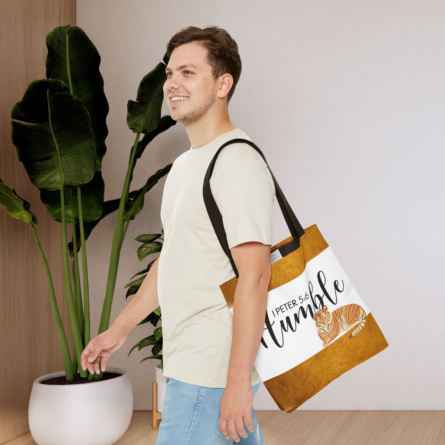 Humble Scripture Inspirational Travel Bag – 1 Peter 5:6 Scripture Design Printed on both sides