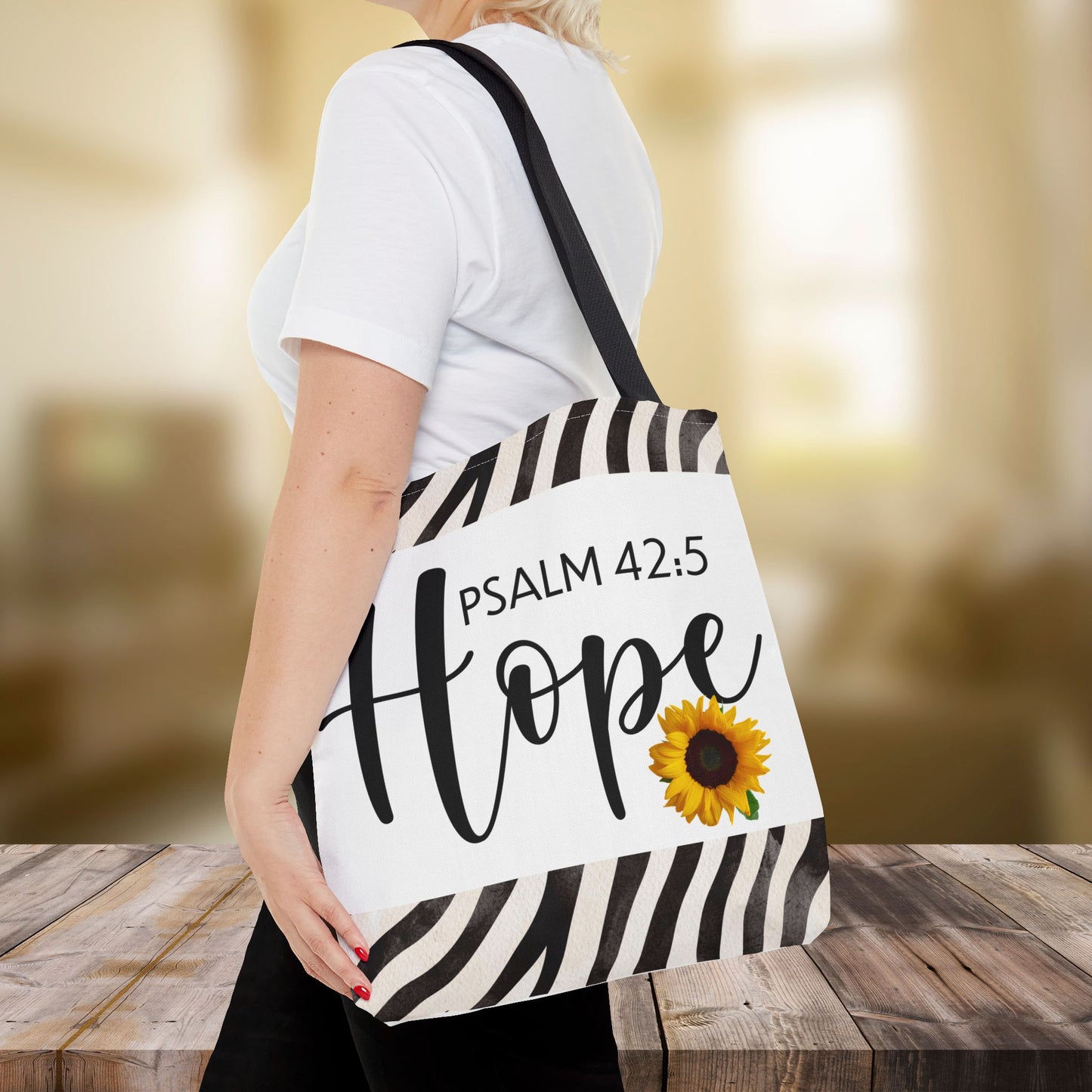 Hope Inspirational Psalm 42:5 TRAVEL Bag - Hopeful Scripture Design Printed on both sides great for gifting or everyday wear