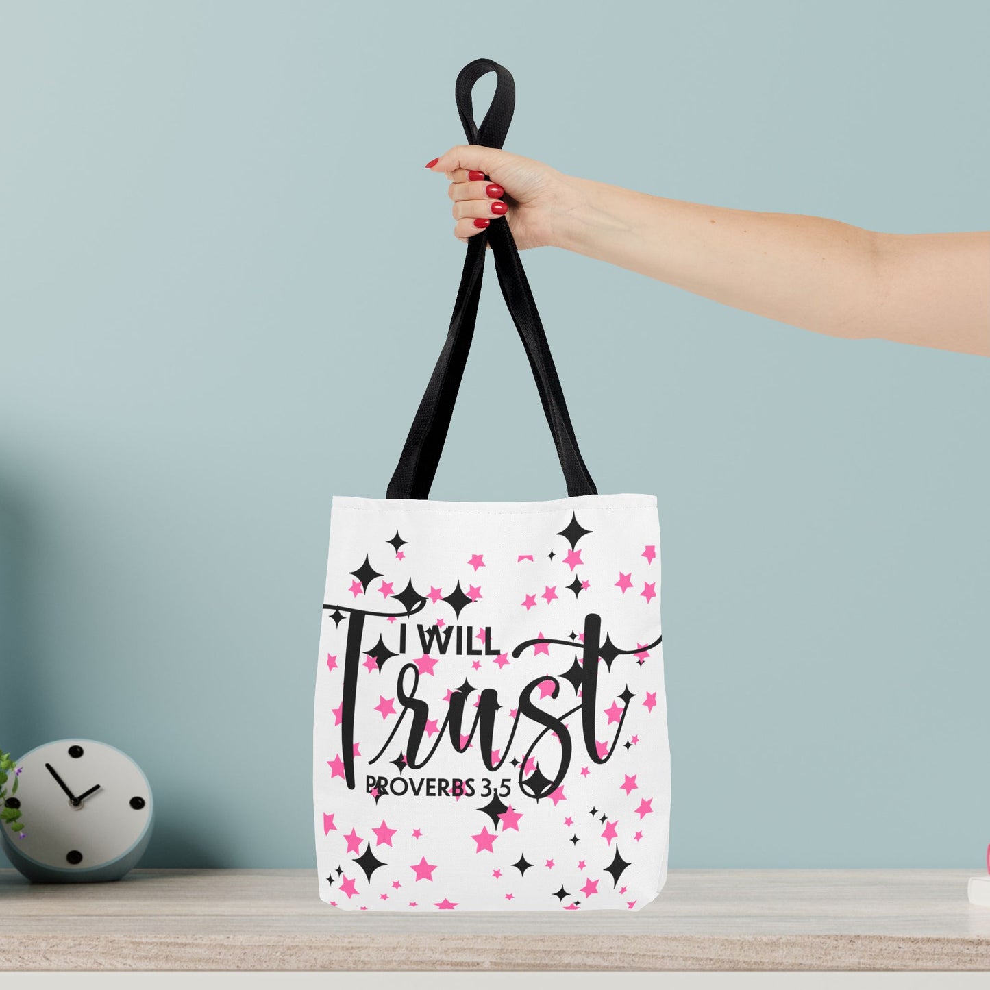 Trust in the Lord Travel Bag – Proverbs 3:5 | Inspirational Designer Carryall for Daily Encouragement(Double-sided print)
