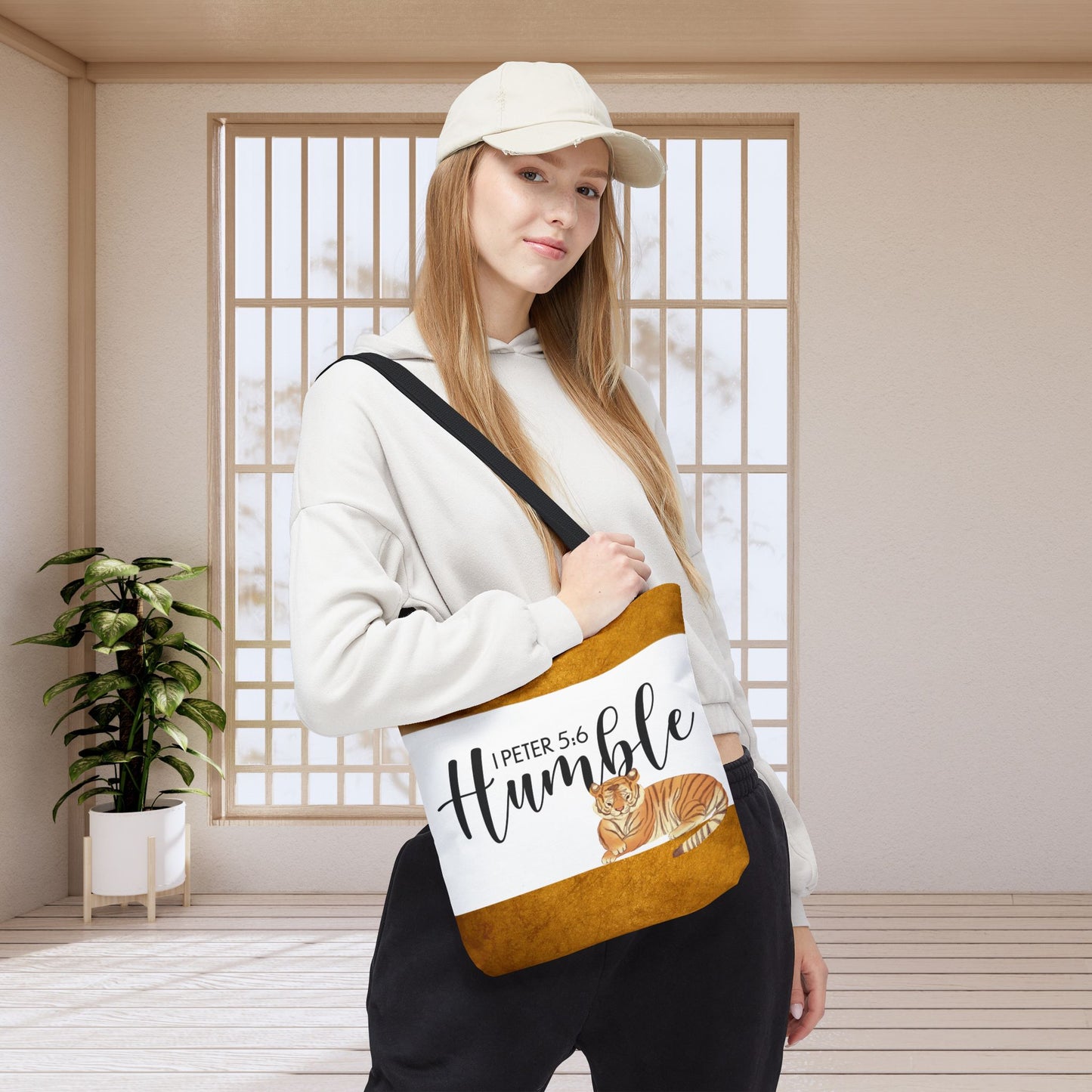 Humble Scripture Inspirational Travel Bag – 1 Peter 5:6 Scripture Design Printed on both sides