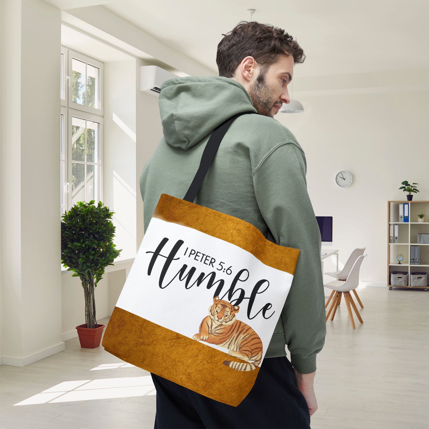 Humble Scripture Inspirational Travel Bag – 1 Peter 5:6 Scripture Design Printed on both sides