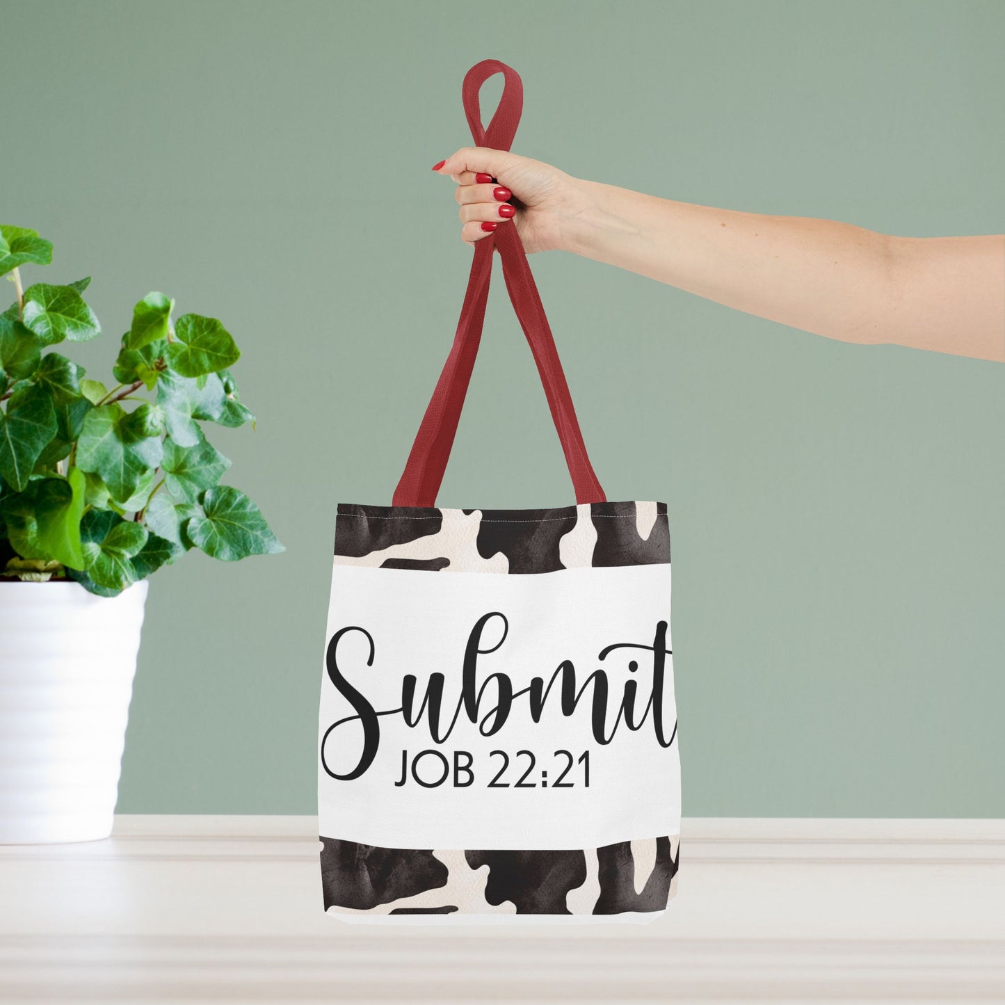 Submit to God's Will – Job 22:21 Scripture-Inspired Designer Travel Bag for Faith-Filled Living and Everyday Encouragement (Double-sided print)