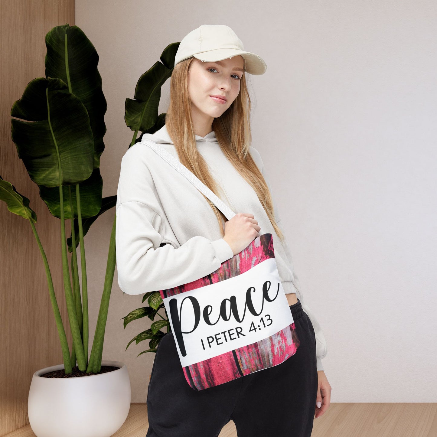 Joy in the fire Peace 1 Peter 4:13 Designer Travel Bag Scripture Design (Double sided print)