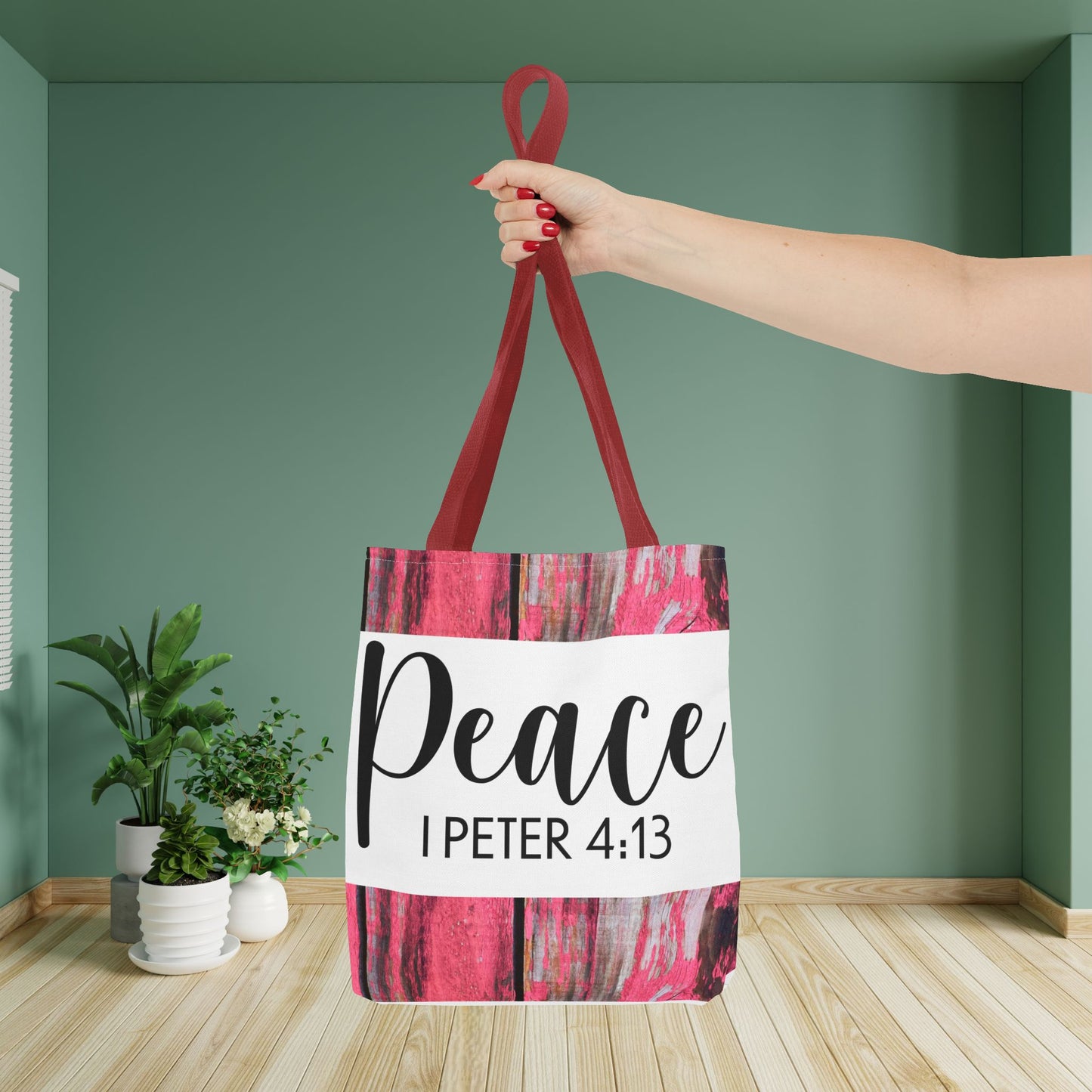Joy in the fire Peace 1 Peter 4:13 Designer Travel Bag Scripture Design (Double sided print)