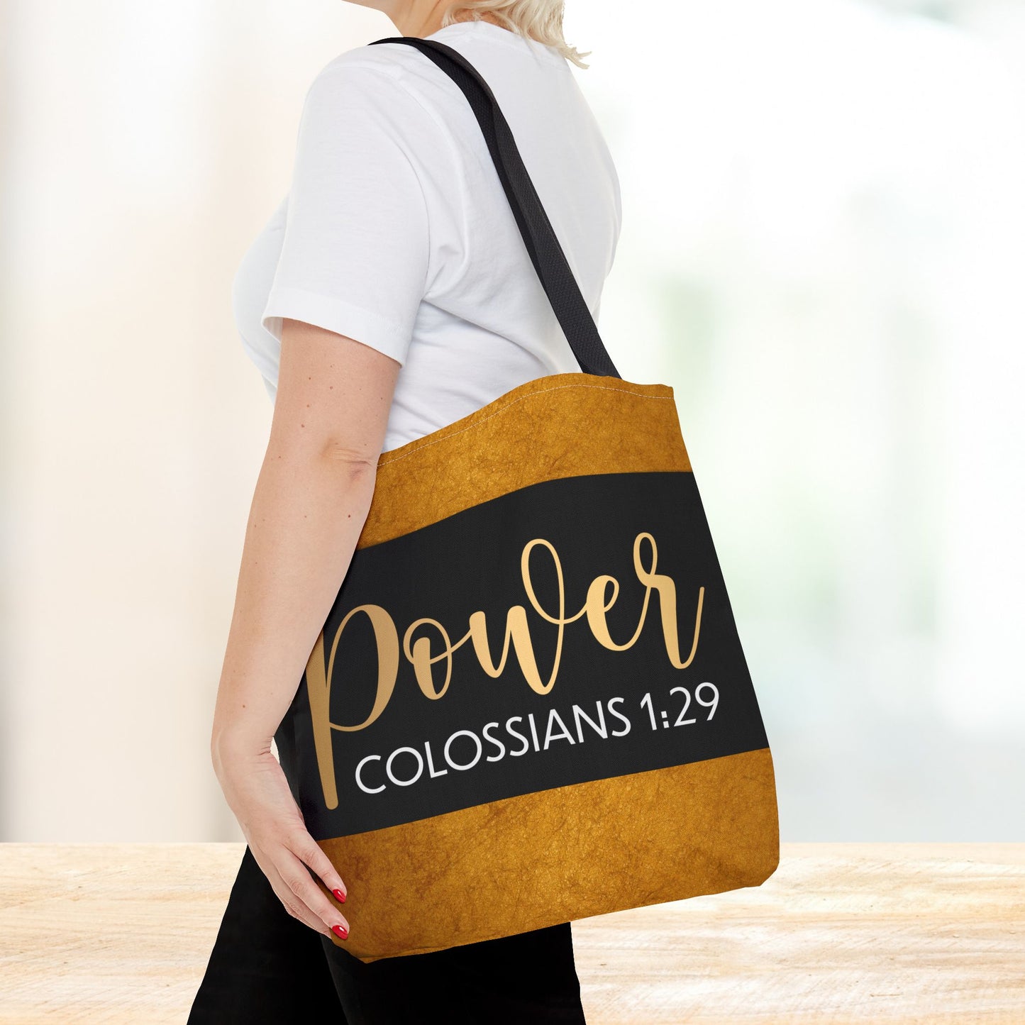 Fueled by His Power – Colossians 1:29 Motivational Travel Bag custom designer travel bag for gifting or everyday wear (Double-sided Print)