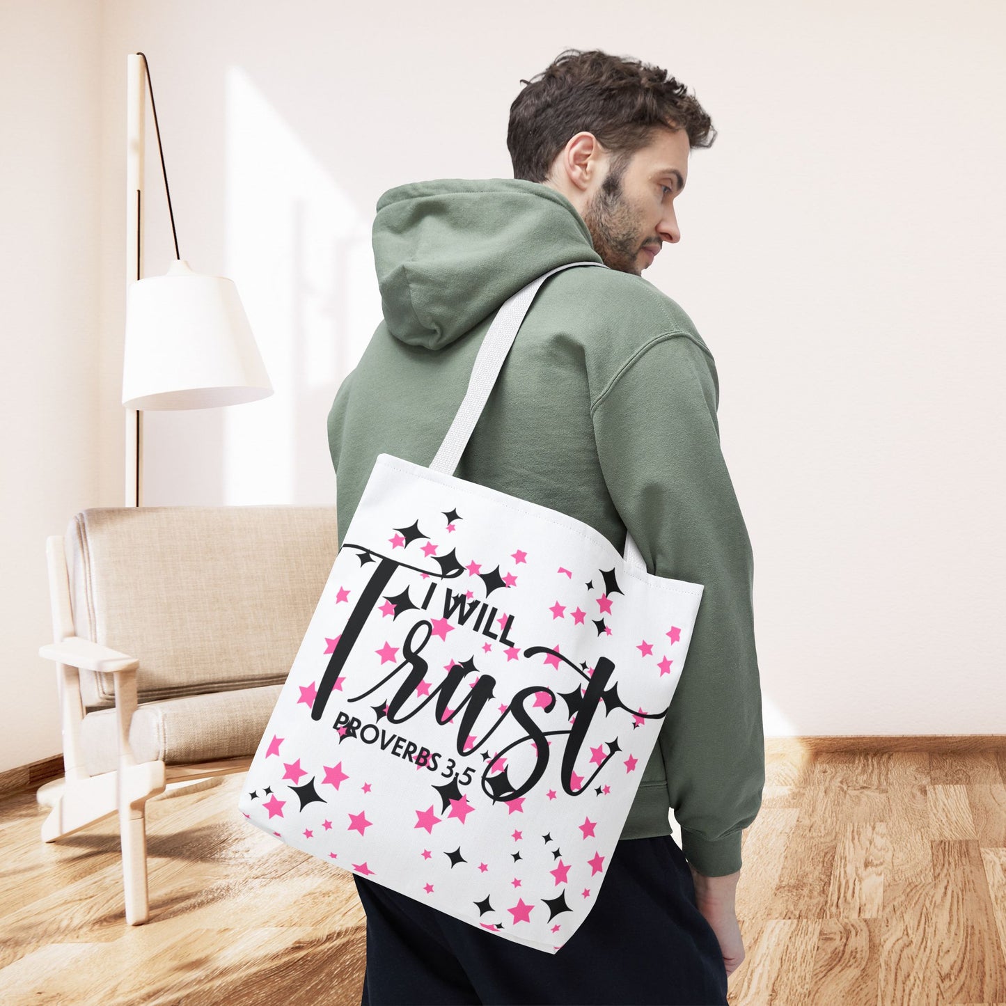 Trust in the Lord Travel Bag – Proverbs 3:5 | Inspirational Designer Carryall for Daily Encouragement(Double-sided print)