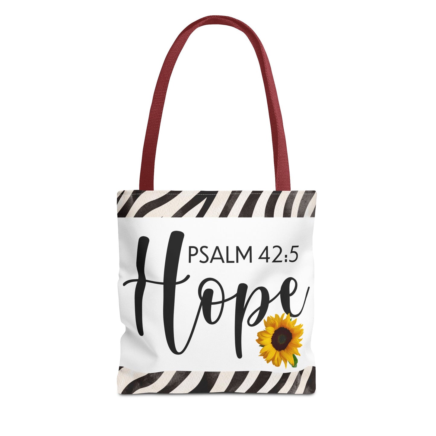 Hope Inspirational Psalm 42:5 TRAVEL Bag - Hopeful Scripture Design Printed on both sides great for gifting or everyday wear