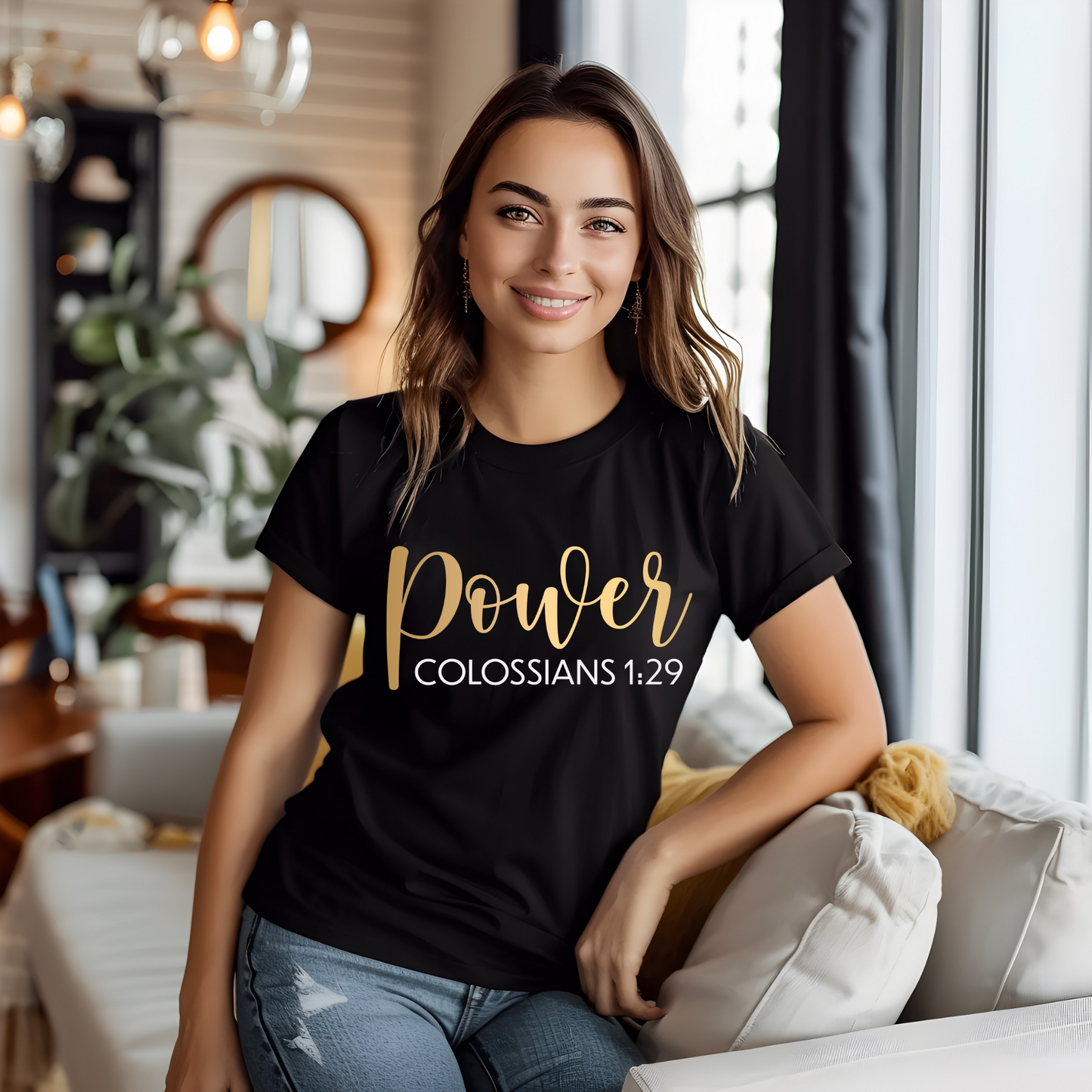 Fueled by His Power – Colossians 1:29 Organic Women’s T-Shirt