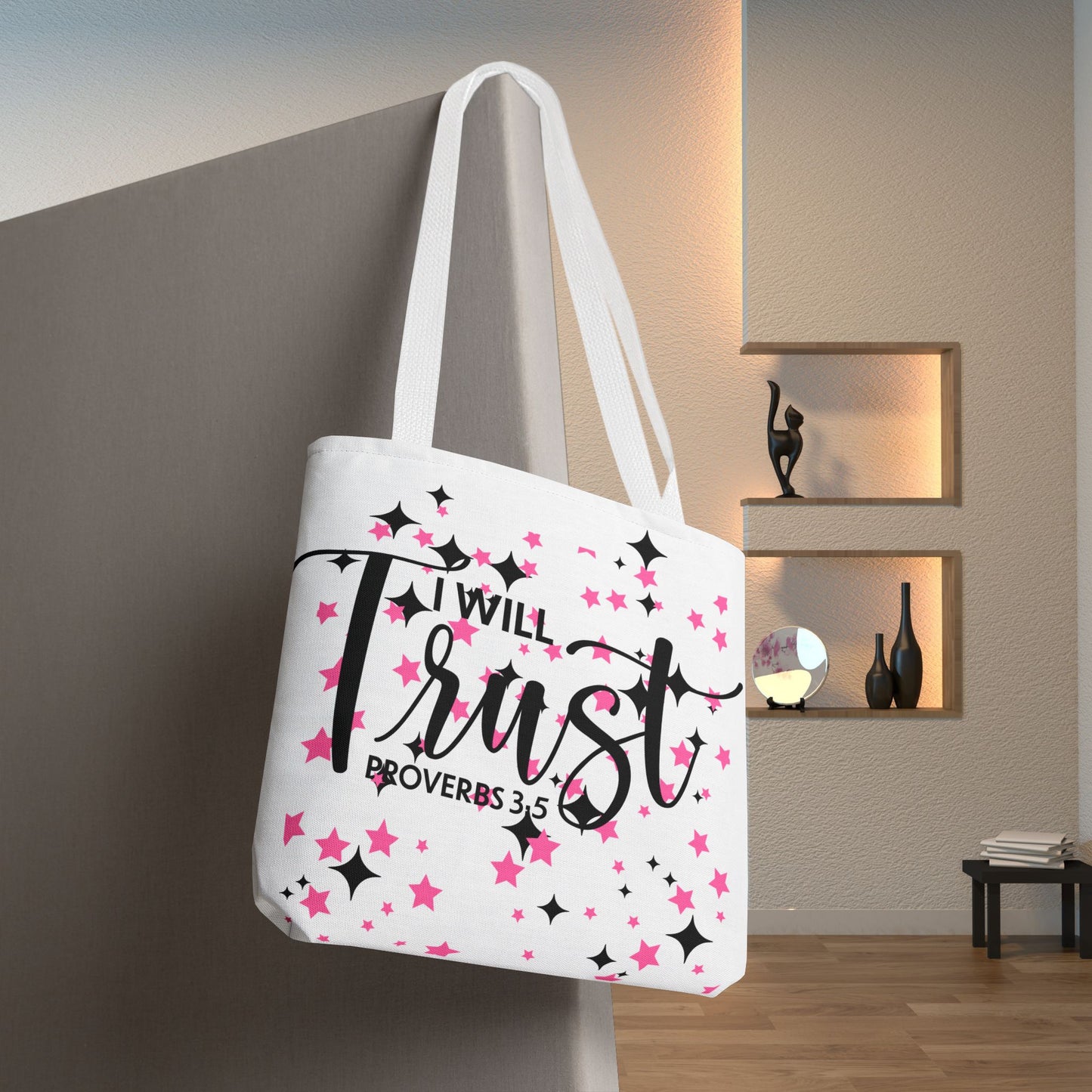 Trust in the Lord Travel Bag – Proverbs 3:5 | Inspirational Designer Carryall for Daily Encouragement(Double-sided print)