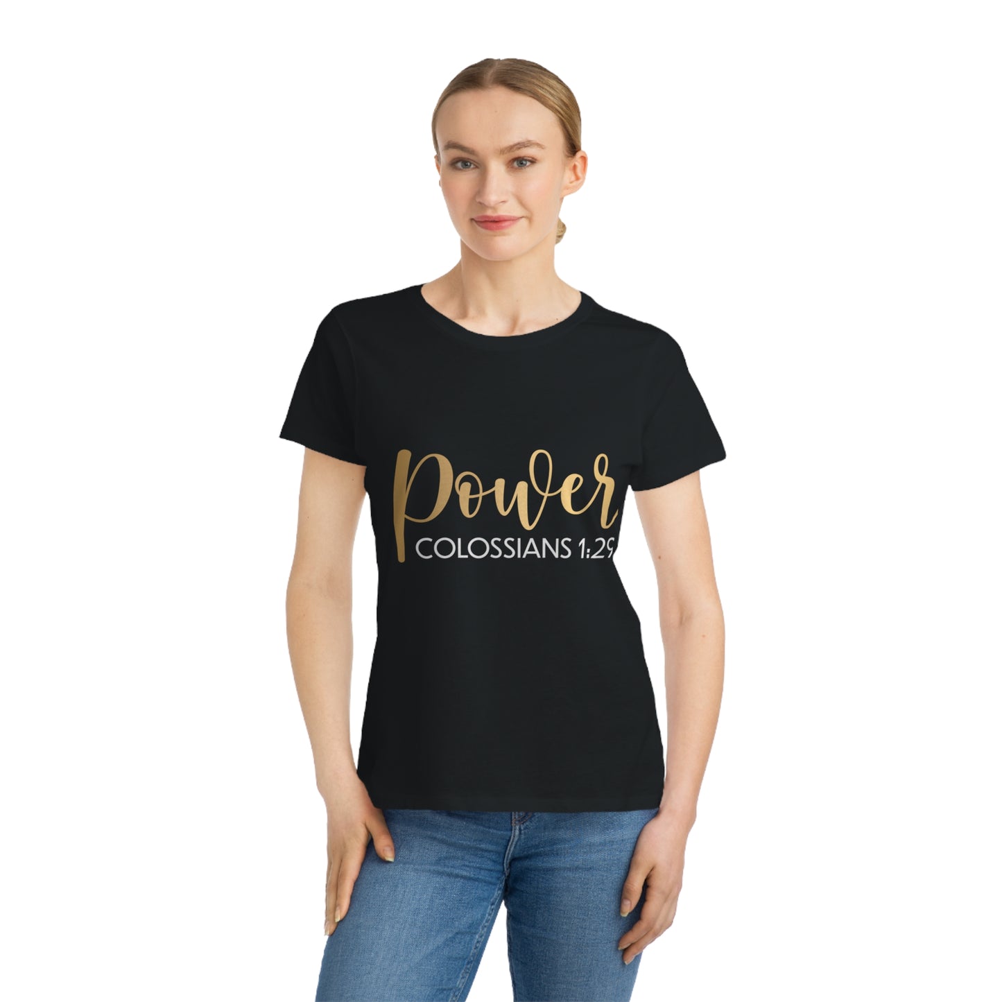 Fueled by His Power – Colossians 1:29 Organic Women’s T-Shirt