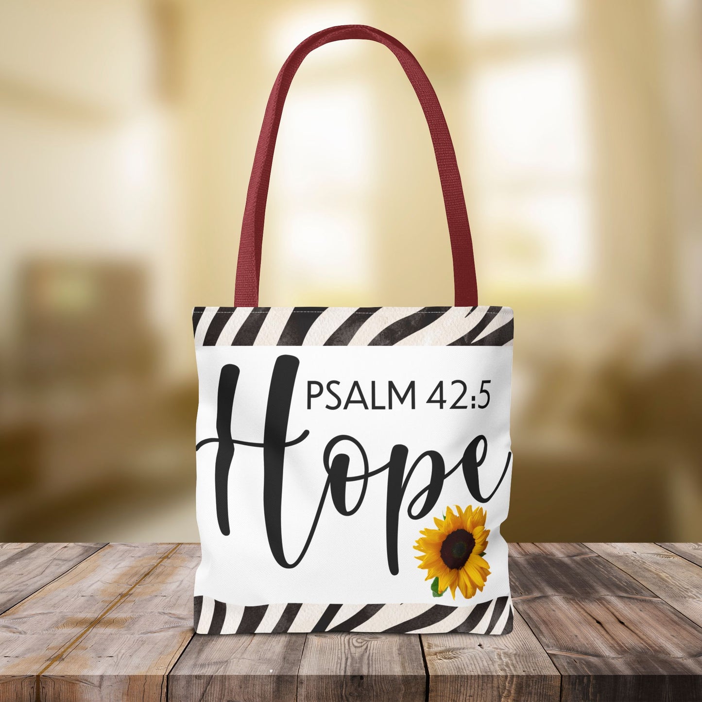 Hope Inspirational Psalm 42:5 TRAVEL Bag - Hopeful Scripture Design Printed on both sides great for gifting or everyday wear
