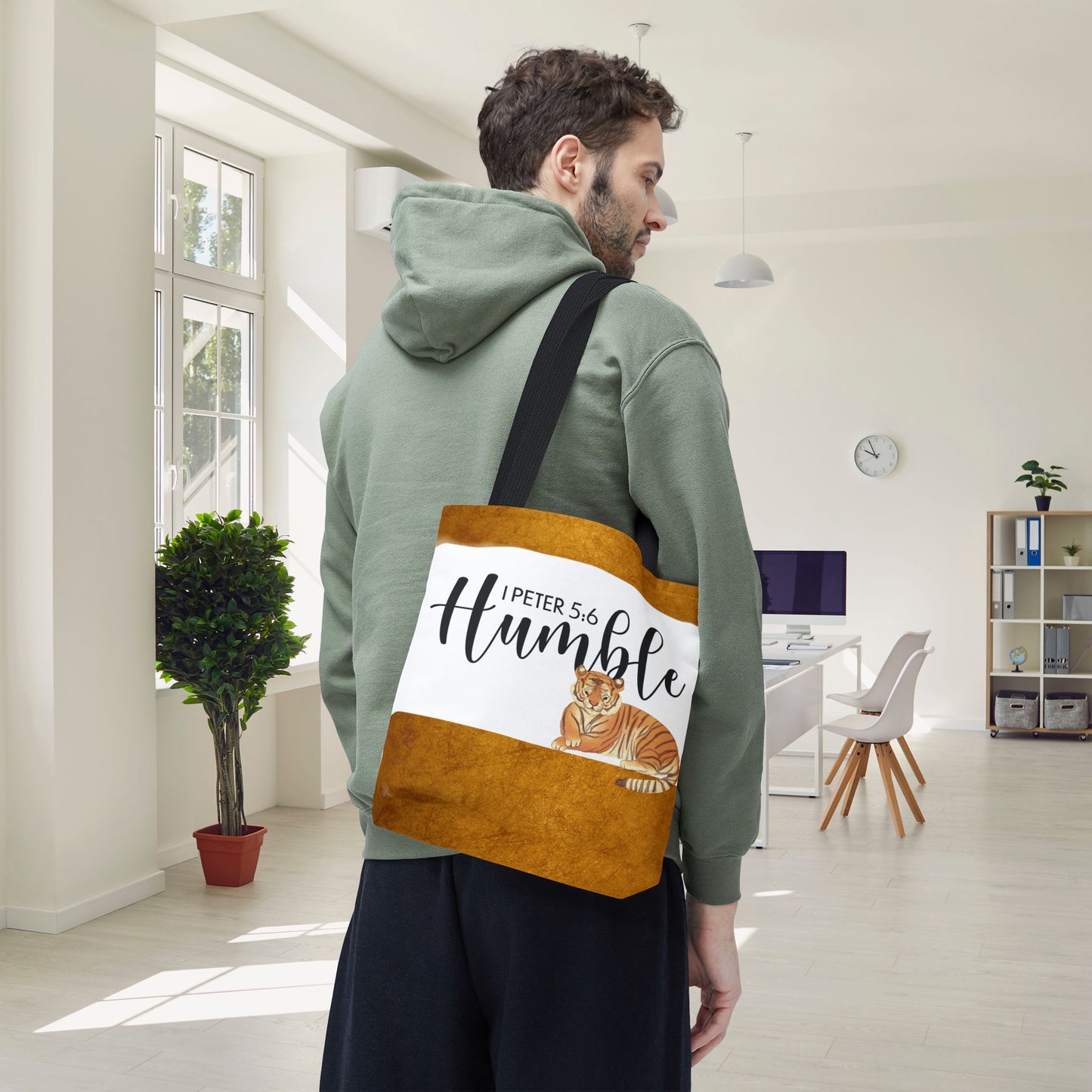 Humble Scripture Inspirational Travel Bag – 1 Peter 5:6 Scripture Design Printed on both sides