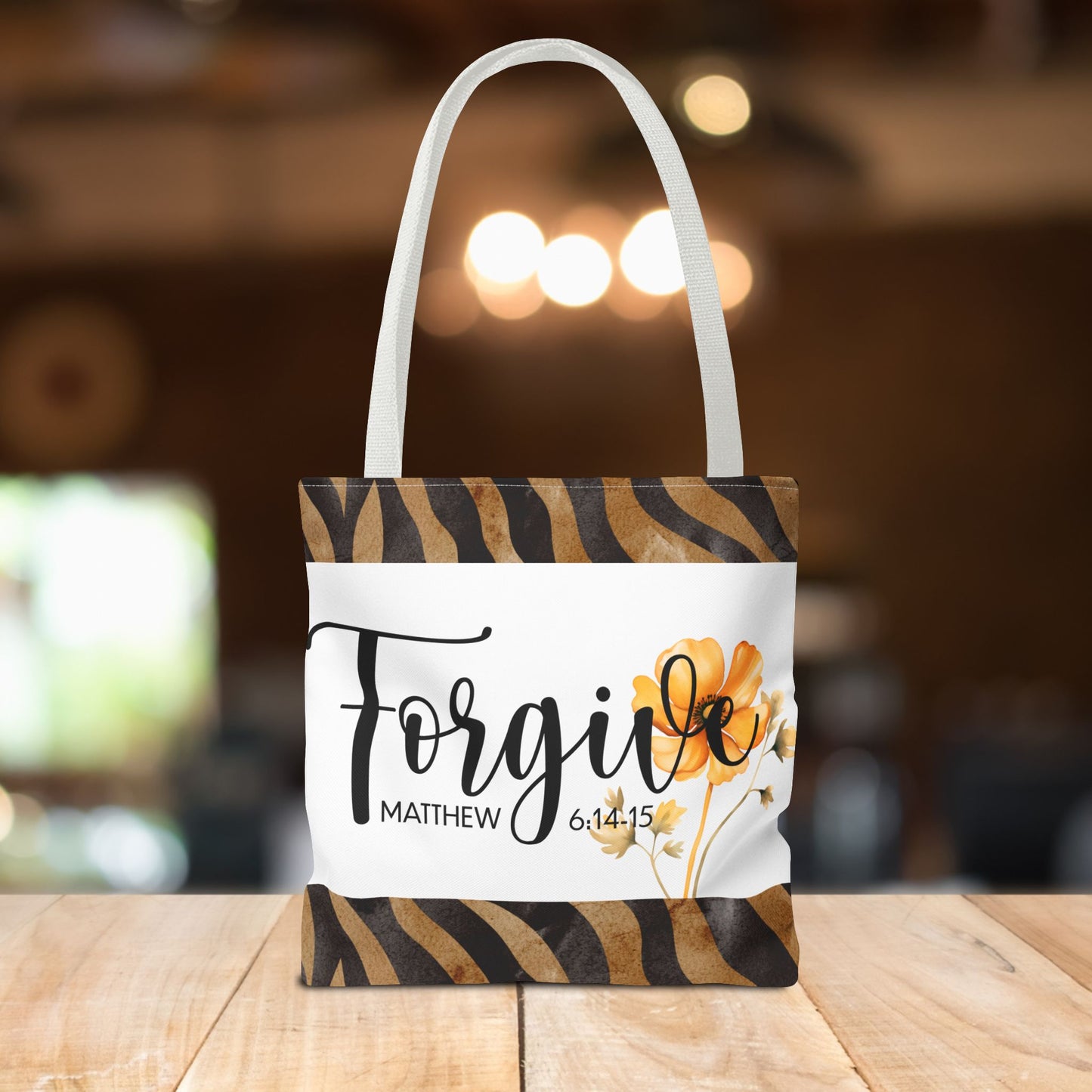 Forgive – Matthew 6:14–15 Scripture Inspirational Travel Errand Bible Bag Stylish and Versatile for Everyday Use (Double-sided print)