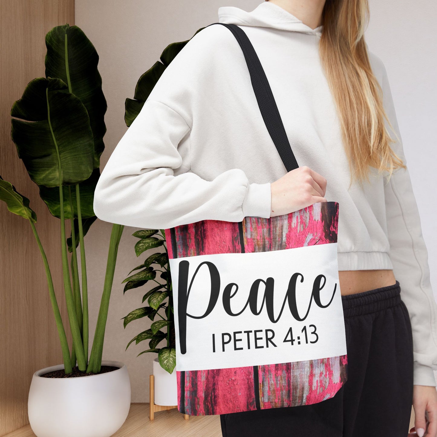 Joy in the fire Peace 1 Peter 4:13 Designer Travel Bag Scripture Design (Double sided print)