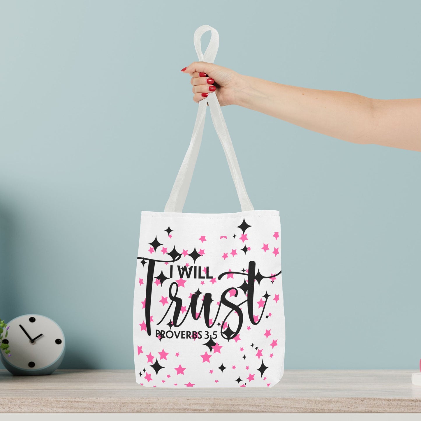 Trust in the Lord Travel Bag – Proverbs 3:5 | Inspirational Designer Carryall for Daily Encouragement(Double-sided print)