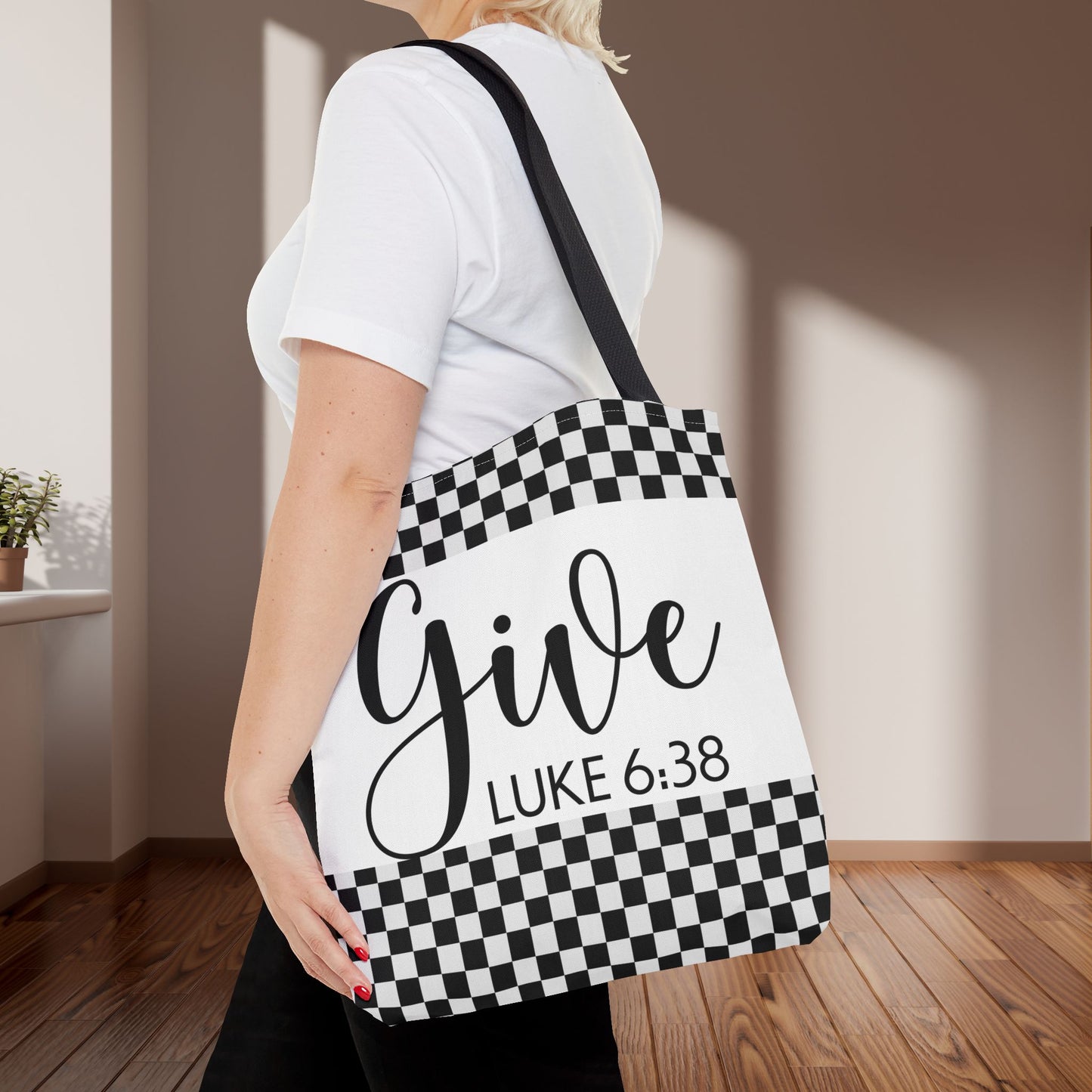 Give Travel Errand Bag – Luke 6:38 Inspirational Scripture Laptop errand bag Give Luke 6:38 designer travel carry bag (Double-sided print)